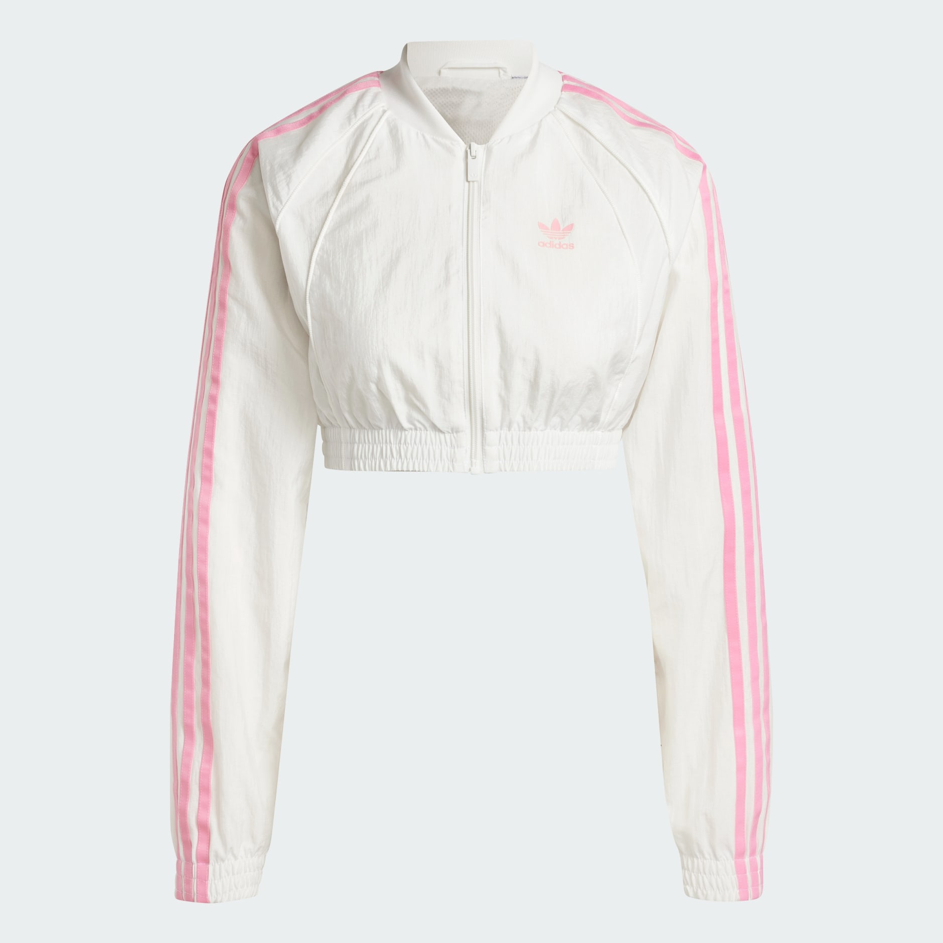 adidas Slim Crop Track Top - White | adidas UAE