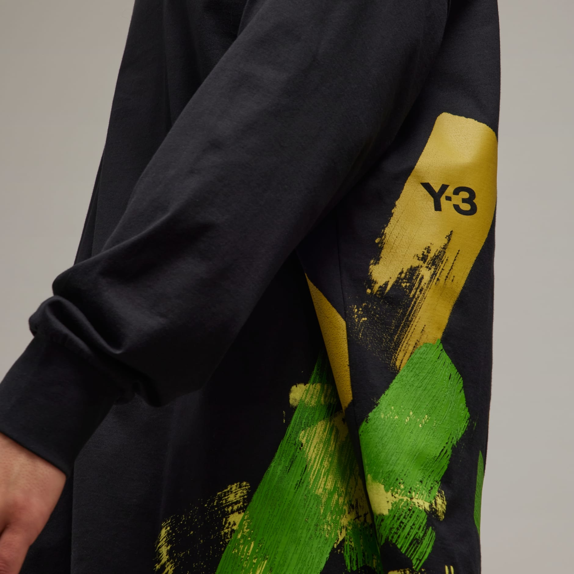 Y-3 Placed Graphic Long Sleeve Tee
