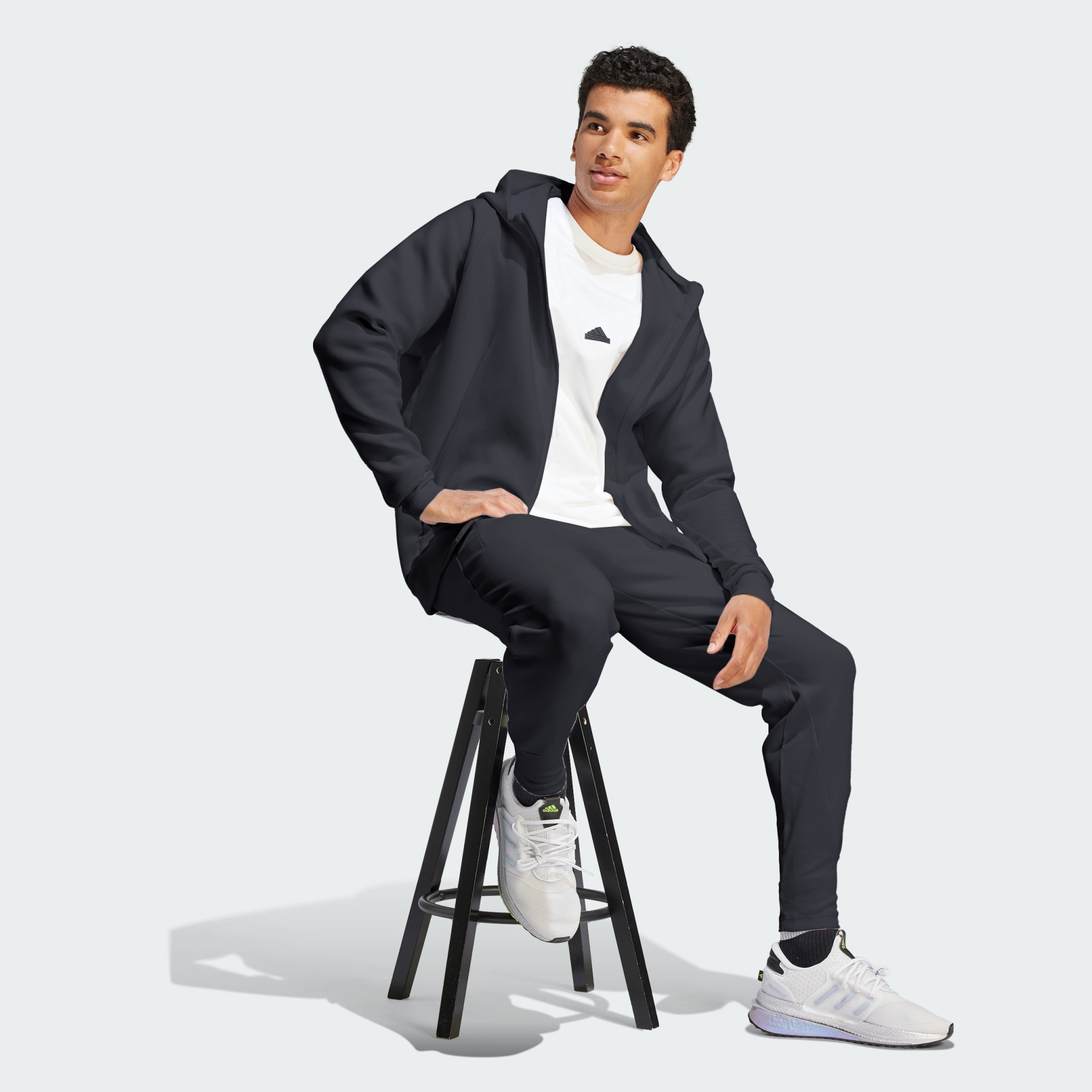 adidas Z.N.E. Premium Full-Zip Hooded Track Jacket - Black | adidas UAE