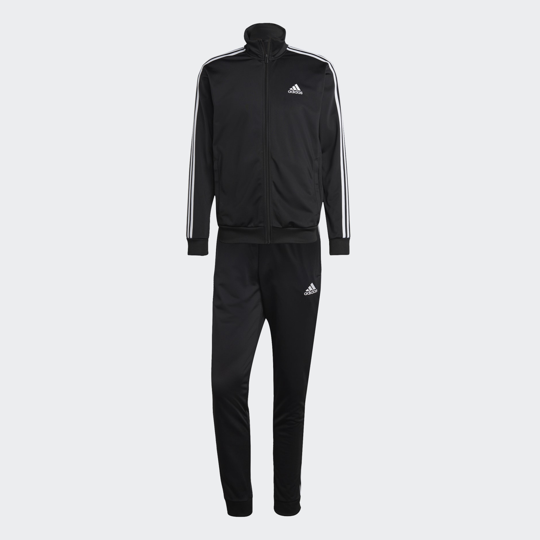 adidas Basic 3-Stripes Tricot Track Suit - Black | adidas UAE