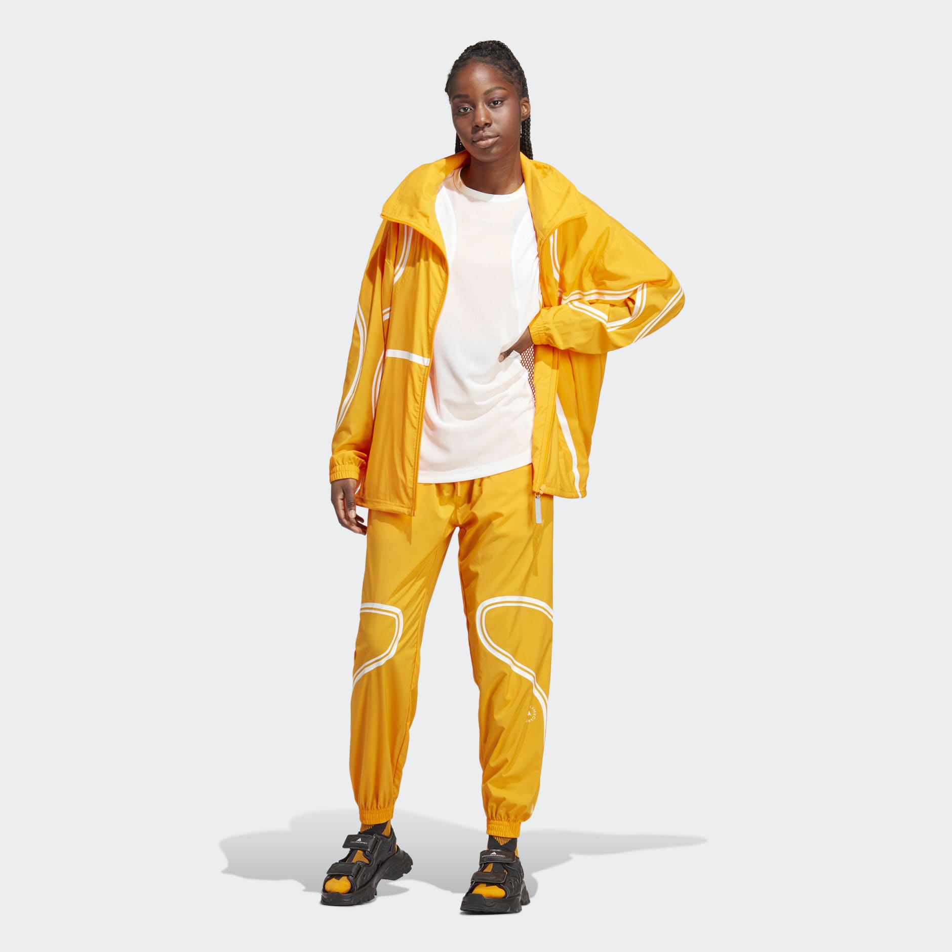 adidas by Stella McCartney Truepace Stretch-jersey Midlayer Jacket - Orange  - ShopStyle
