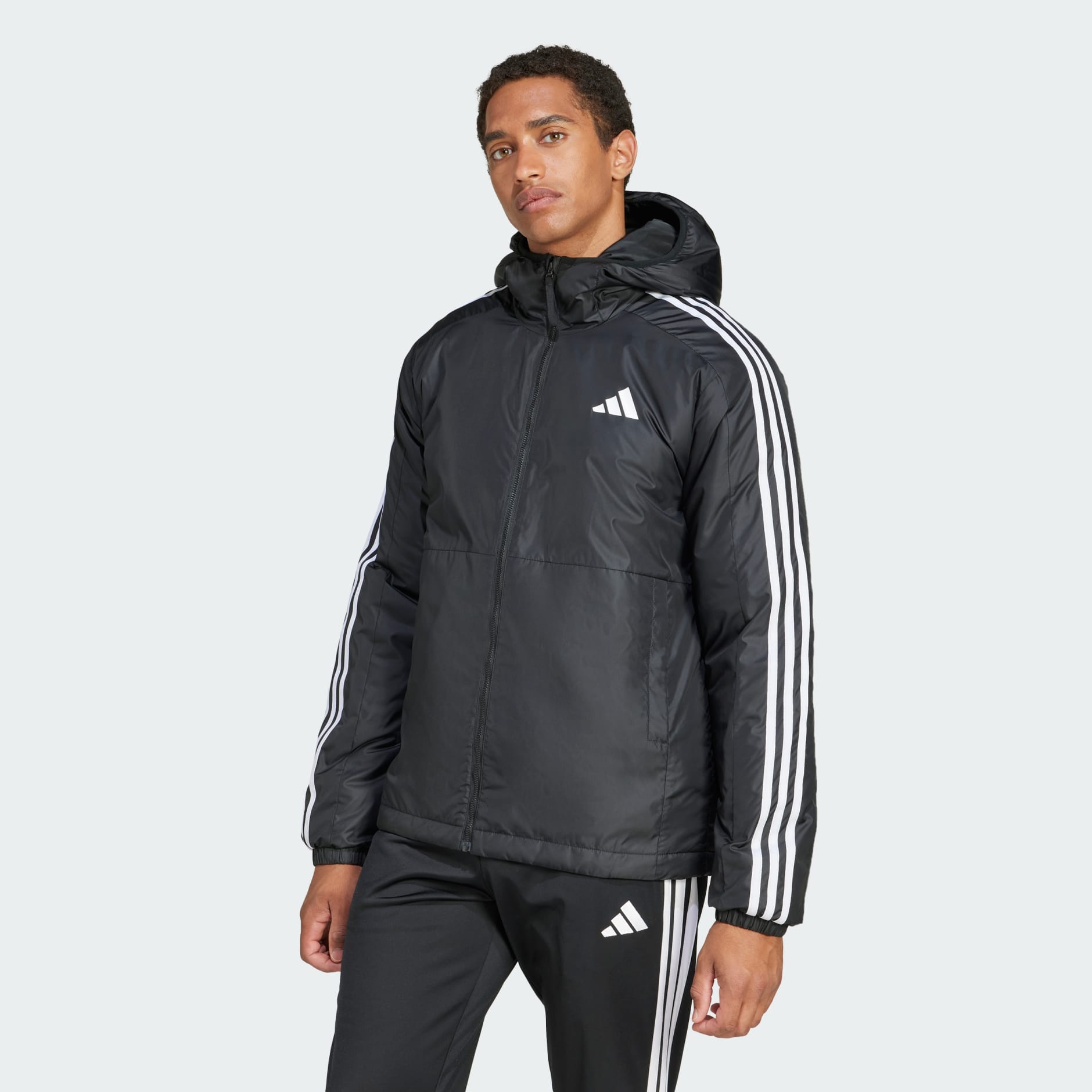 Essentials 3-Stripes Insulation Hooded Jacket