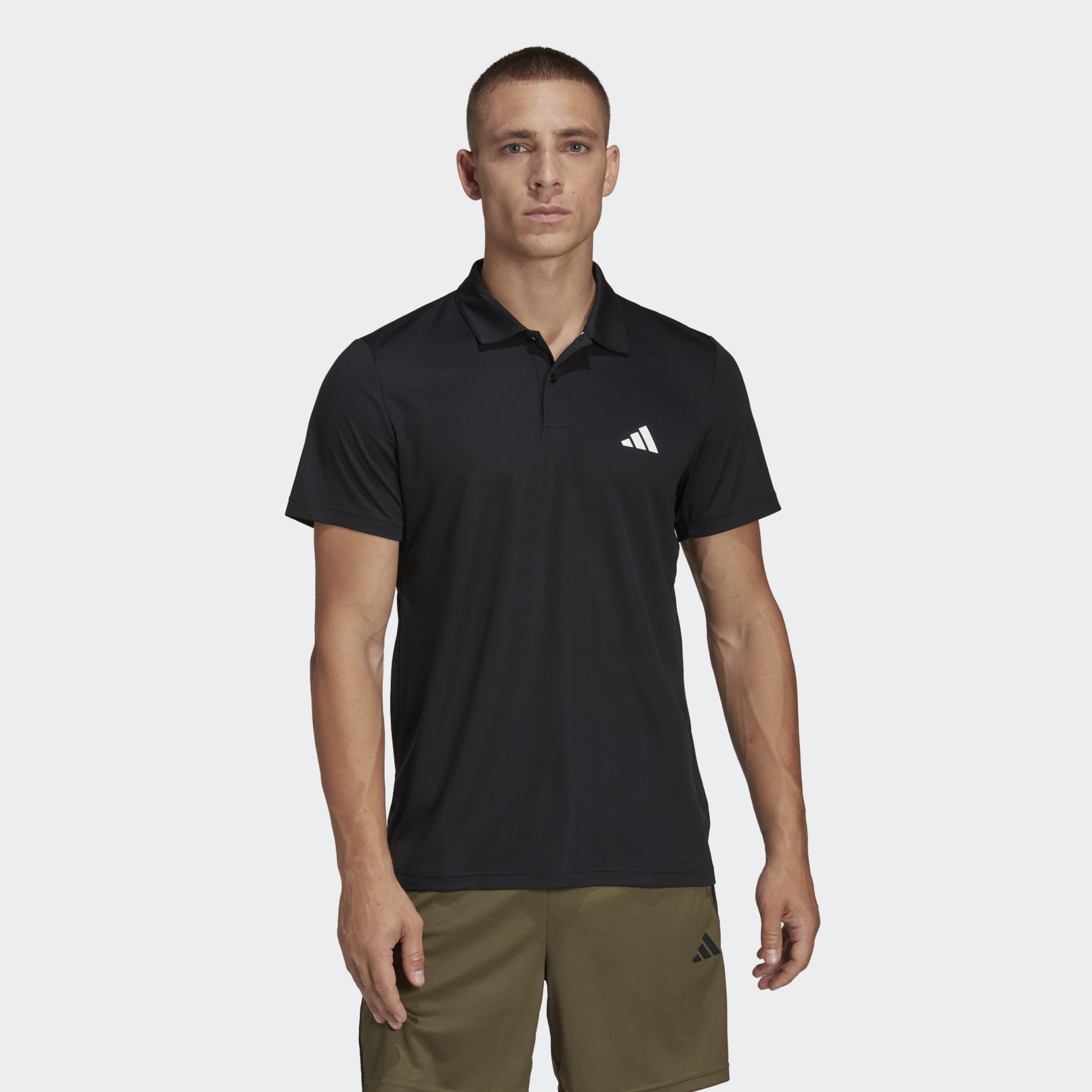 Men's Clothing - Train Essentials Training Polo Shirt - Black | adidas ...