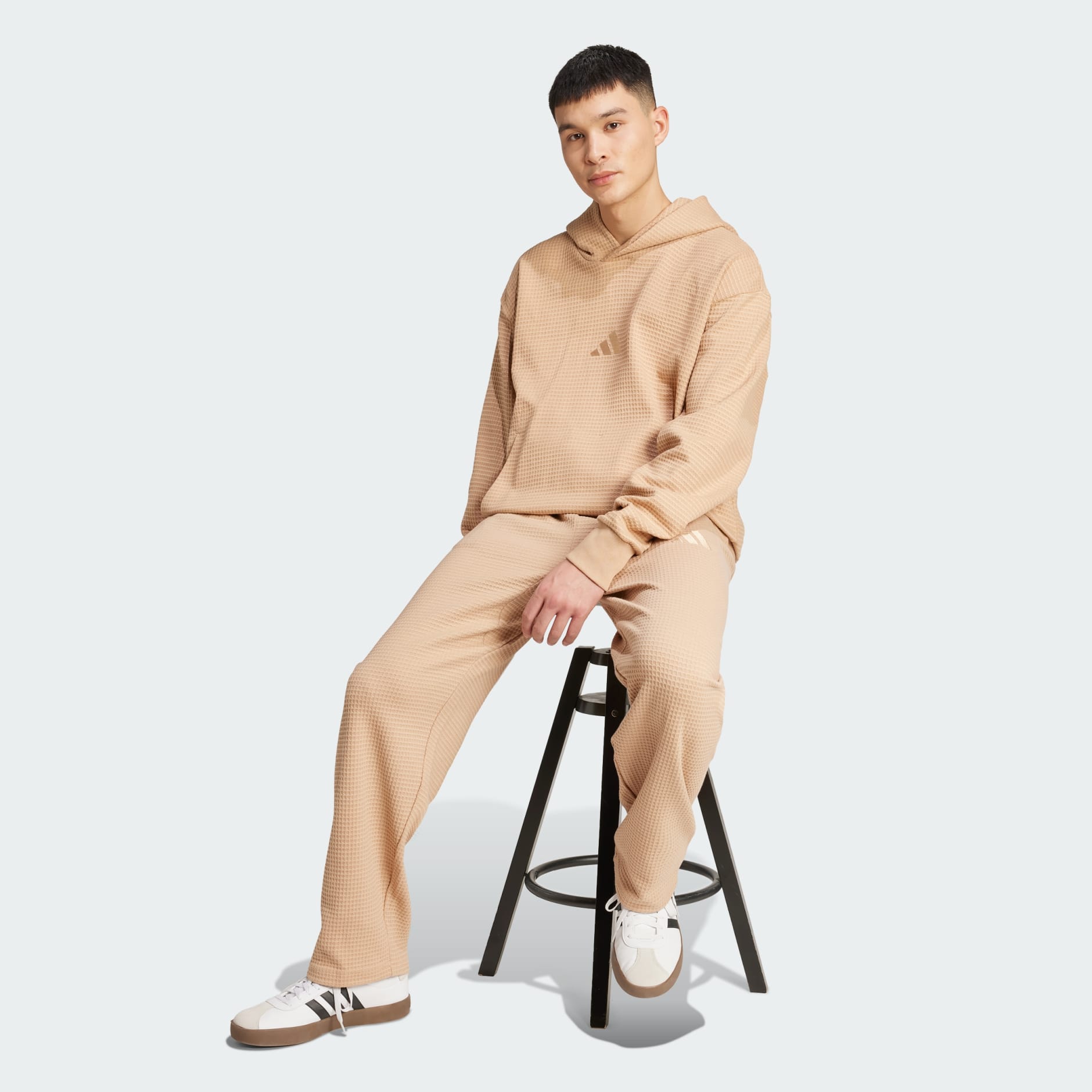 Clothing - ALL SZN Waffle Knit Open Hem Pants - Brown | adidas Oman