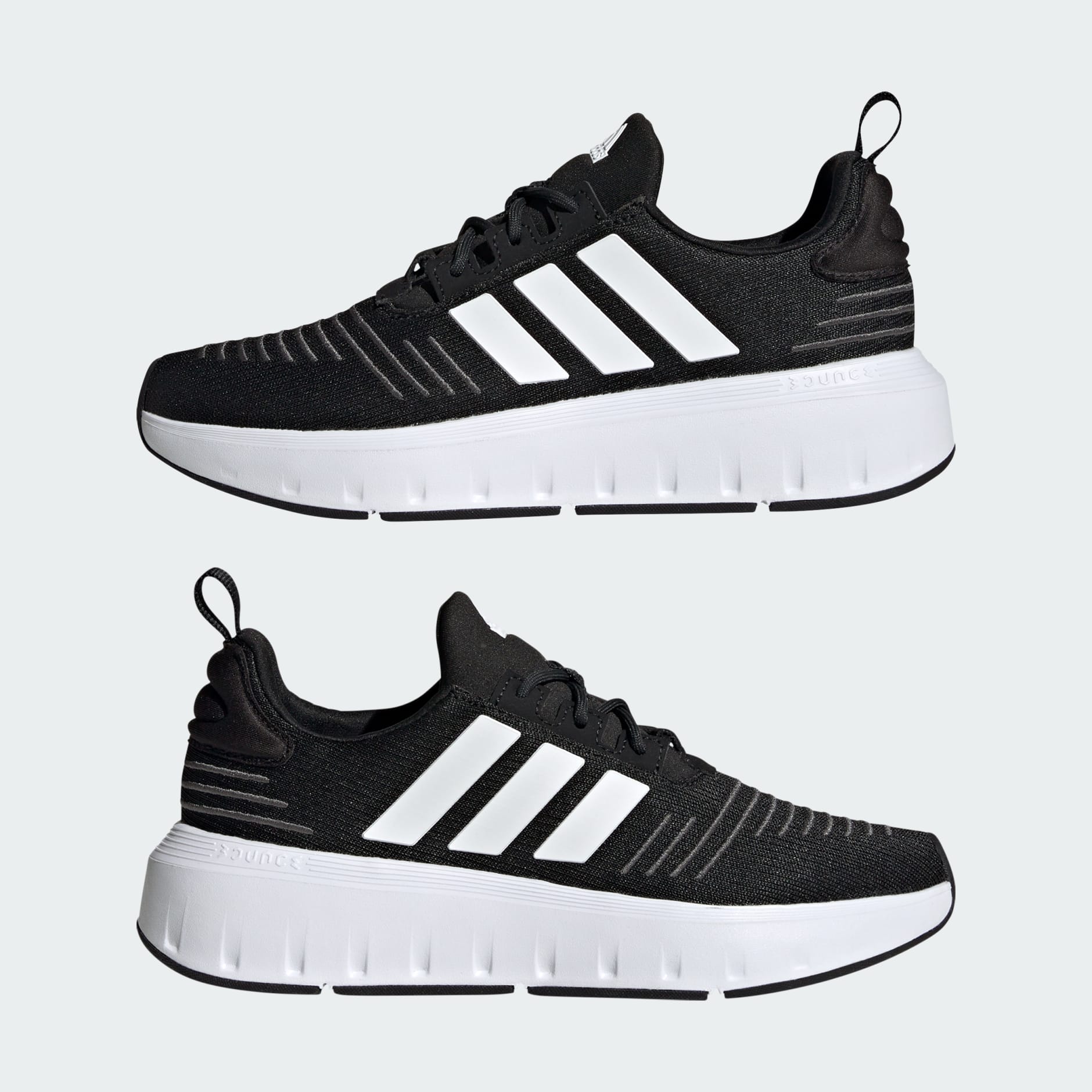 Adidas ASWEEGO Mens Sneakers Shoes Size 8 Color Black/Grey/Grey Comfort