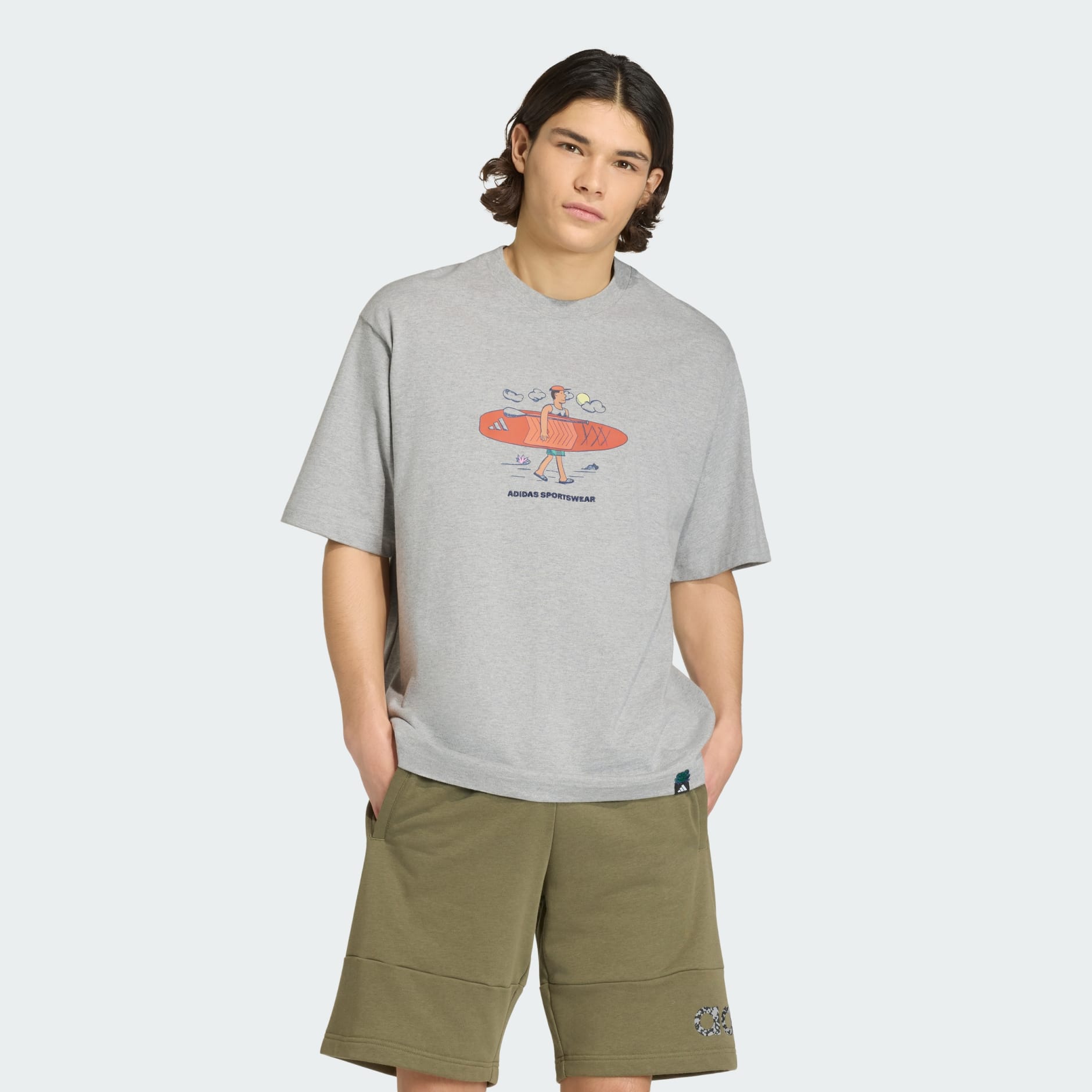 DOODLE STAND-UP PADDLE GRAPHIC T-SHIRT