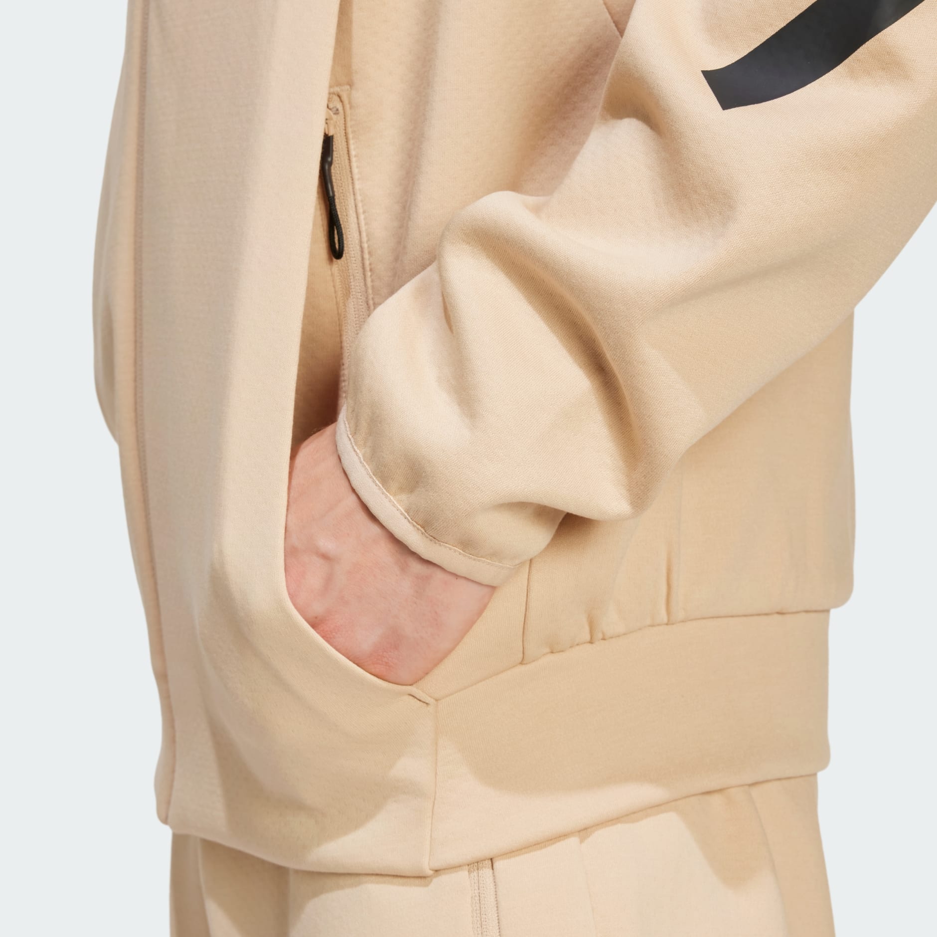 Z.N.E. Full-Zip Hooded Track Jacket - Beige | adidas Hong Kong