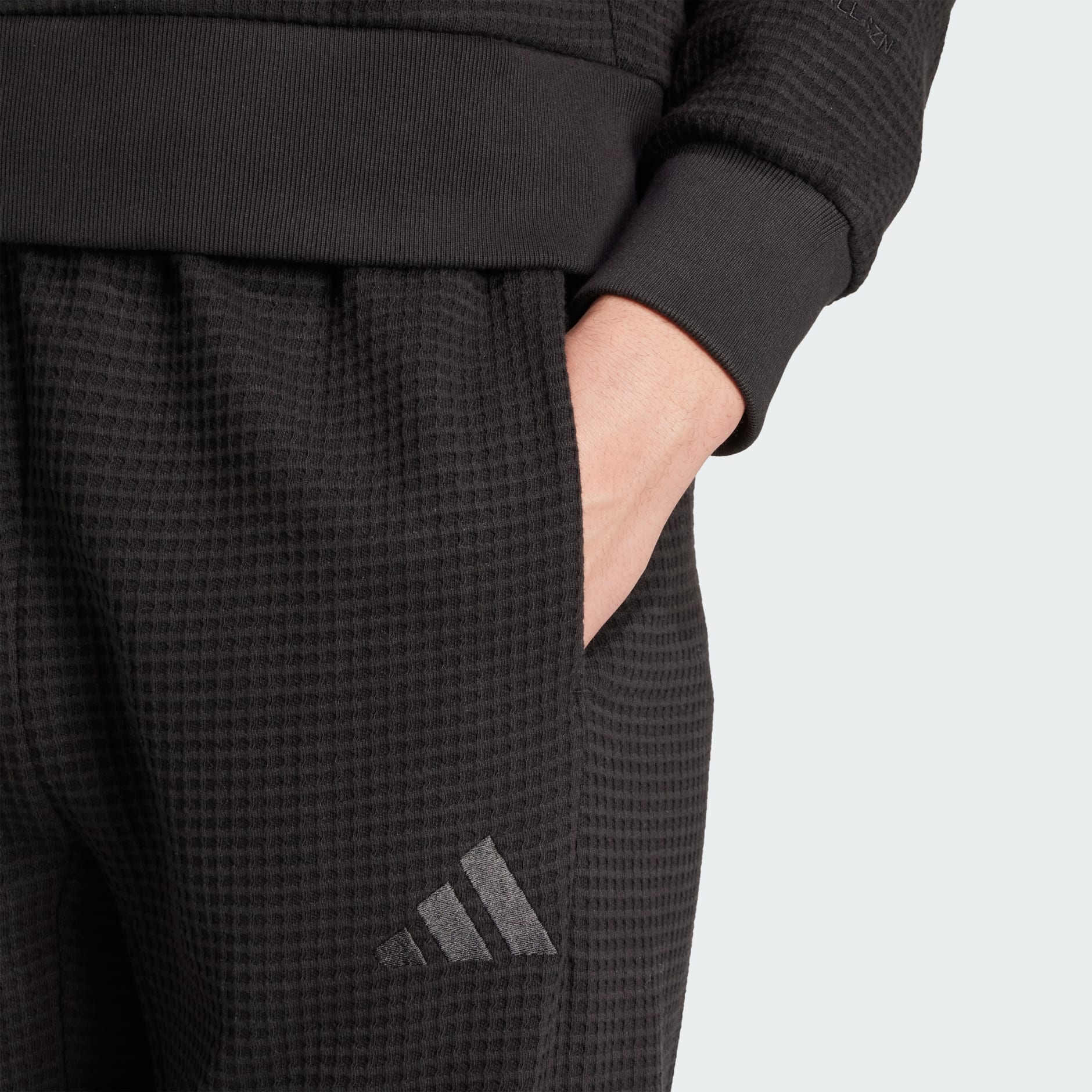 ALL SZN Waffle Knit Open Hem Pants
