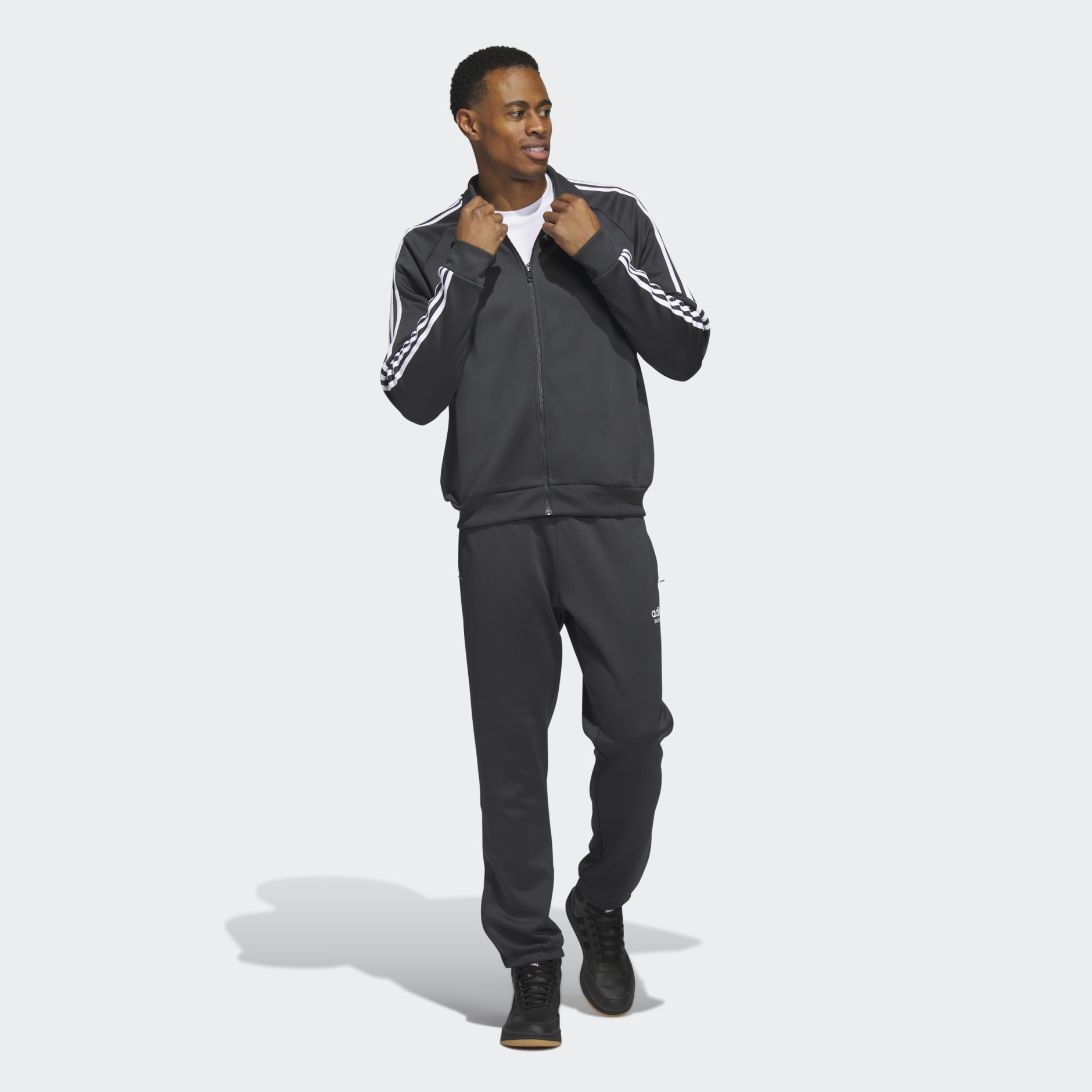 Men's Clothing - adidas Basketball Select Jacket - Grey | adidas Saudi ...