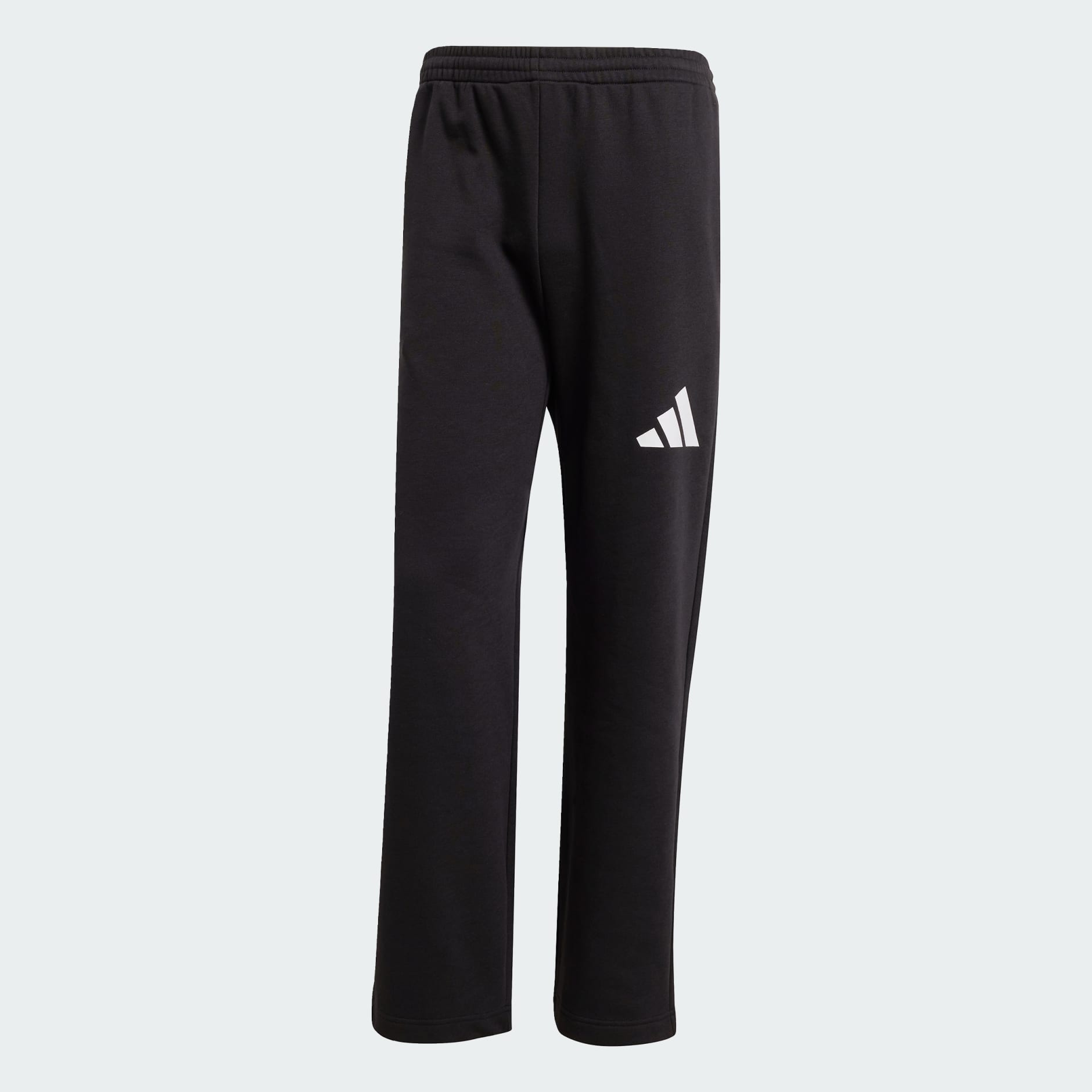 Clothing - Essentials Wide-Leg 3 Bar Logo Pants - Black | adidas Oman