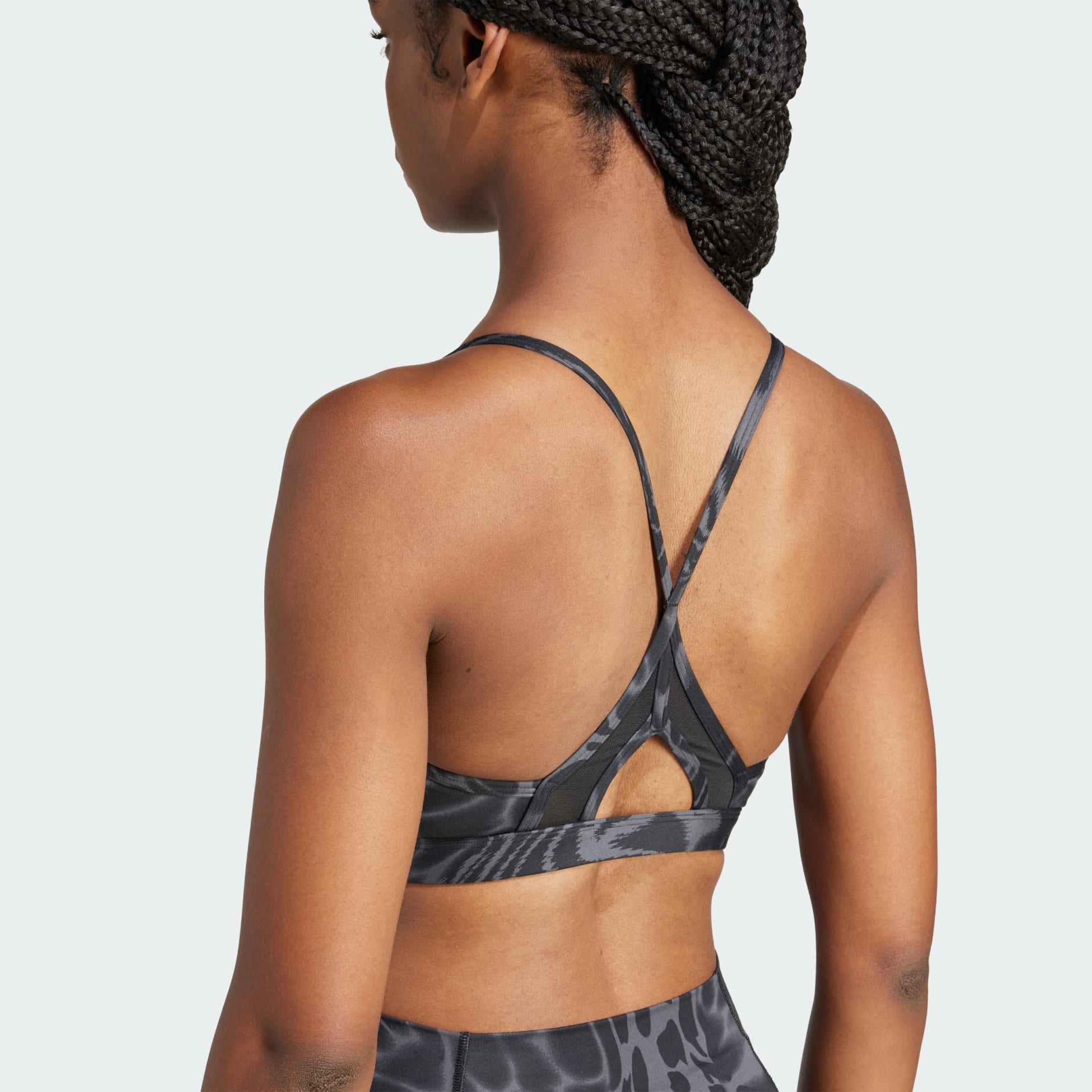 Sportski grudnjak Aeroreact niskog stupnja potpore i s tri pruge