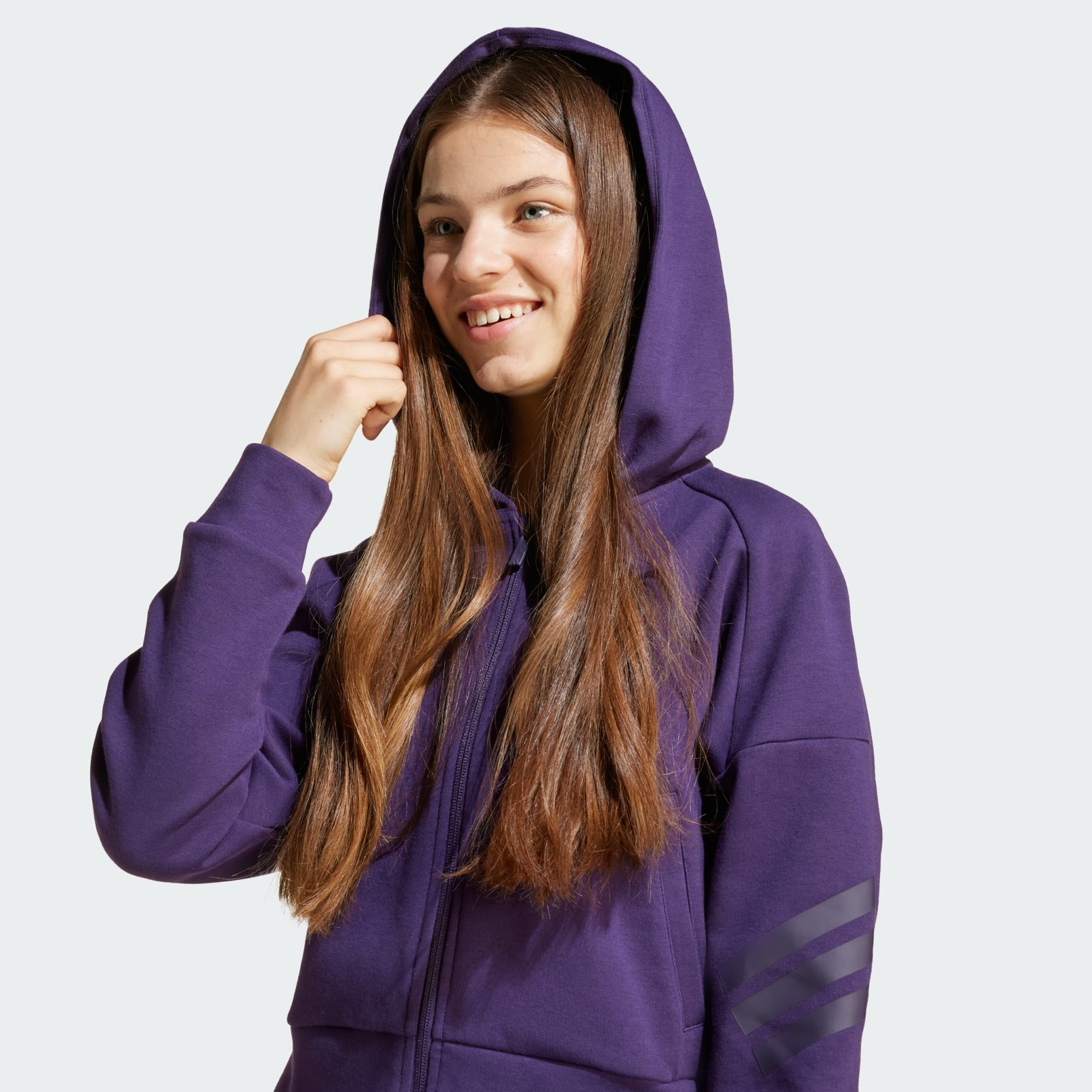 Veste de surv&ecirc;tement zipp&eacute;e &agrave; capuche 3 bandes Future Icons Enfants