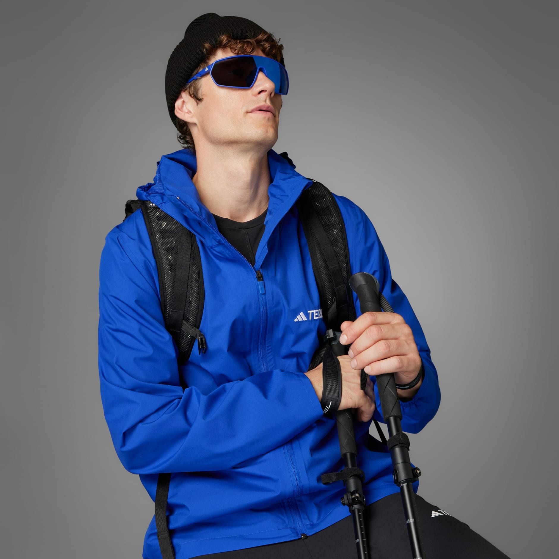 Multi Essentials 2L Rain Jacket - Blue | adidas Hong Kong