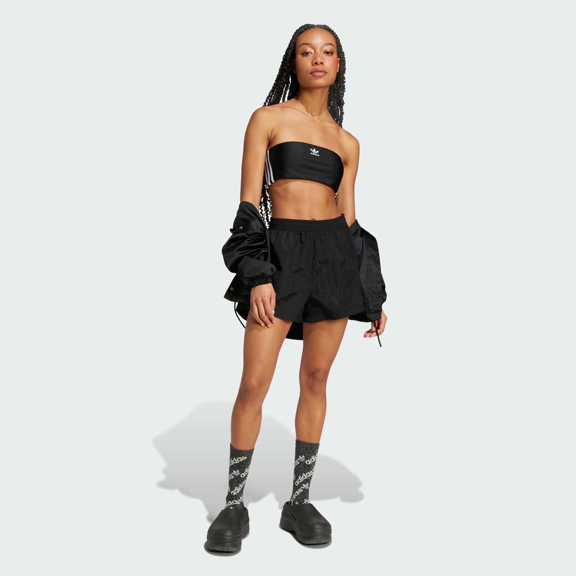 ボトムスその他 adidas Atlanta Cutline Shorts Black IW5505 Clothing - Atlanta Cut Line Nylon Shorts - Black | adidas Israel