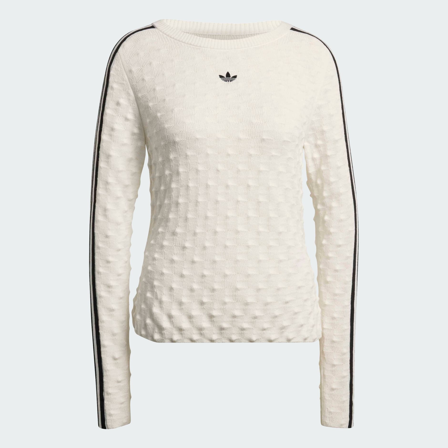 ADIDAS ORIGINALS SLIM SOLID SPIKE KNIT SWEATSHIRT