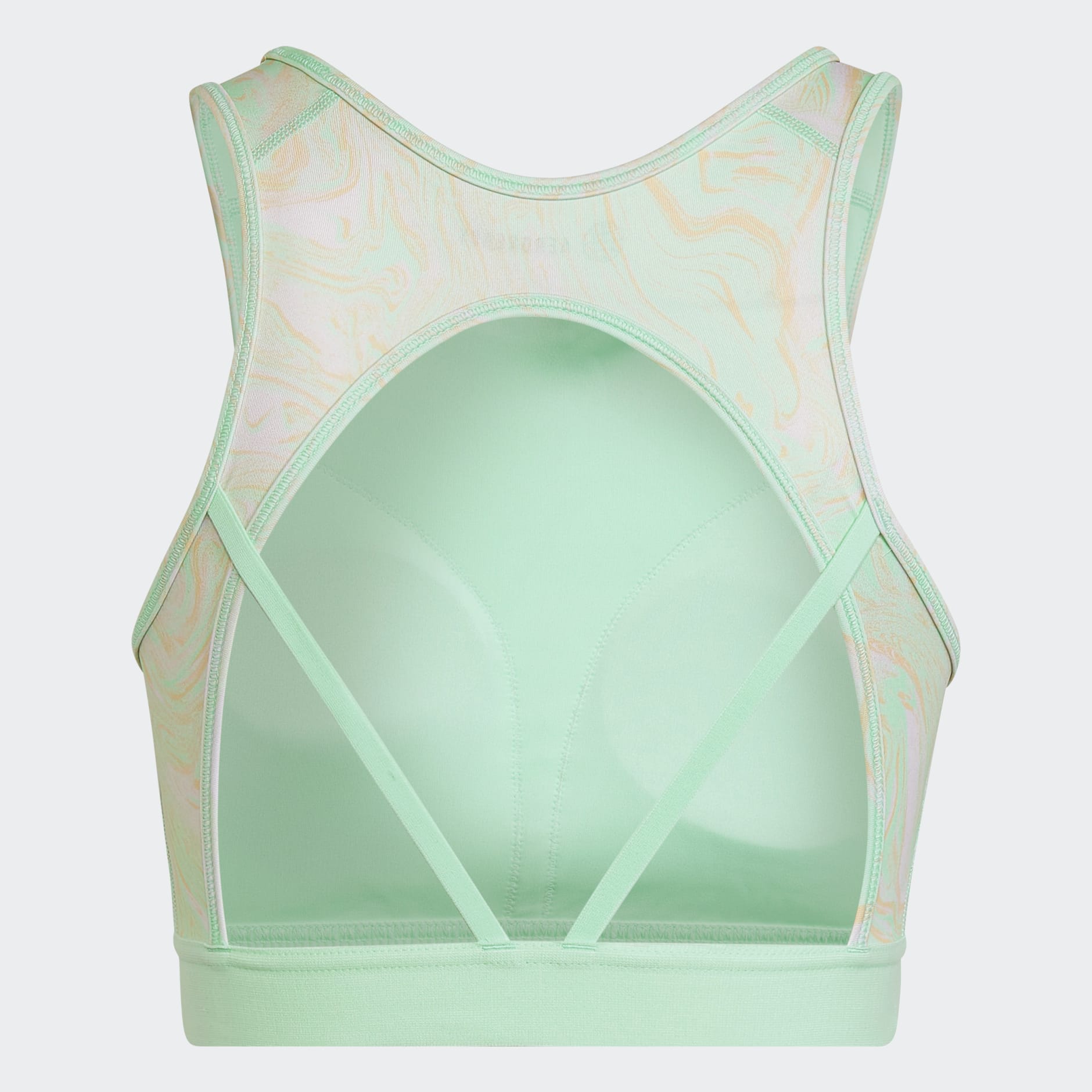Hyperglam AEROREADY Training Light-Support Marble-Print Workout Bra