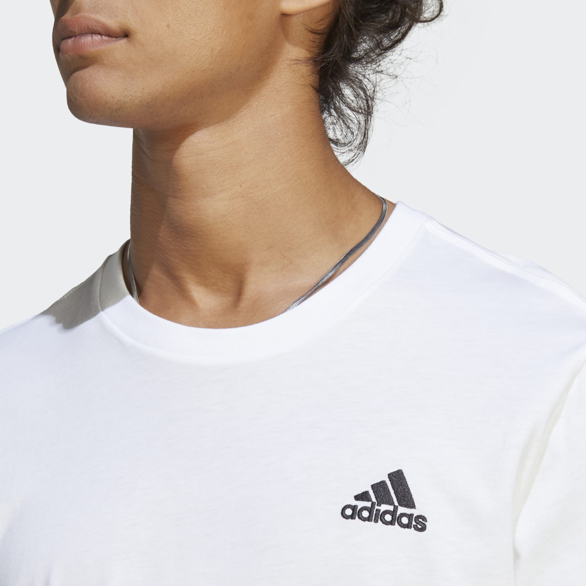 Men\'s Clothing Logo Tee - adidas White Saudi | Essentials Small Arabia Single Jersey Embroidered 