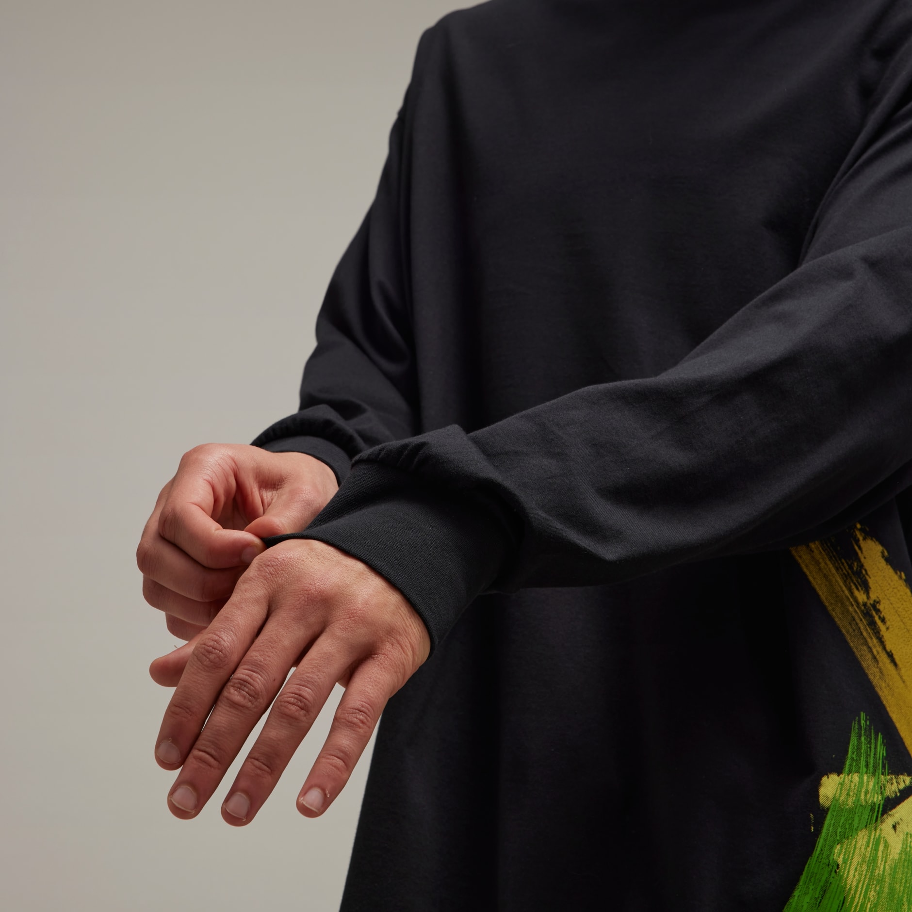 Y-3 Placed Graphic Long Sleeve Tee