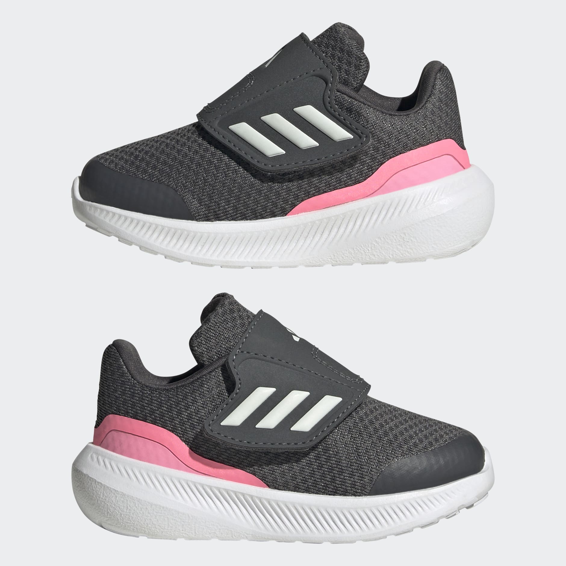 adidas RunFalcon 3.0 Hook-and-Loop Shoes - Grey | adidas UAE