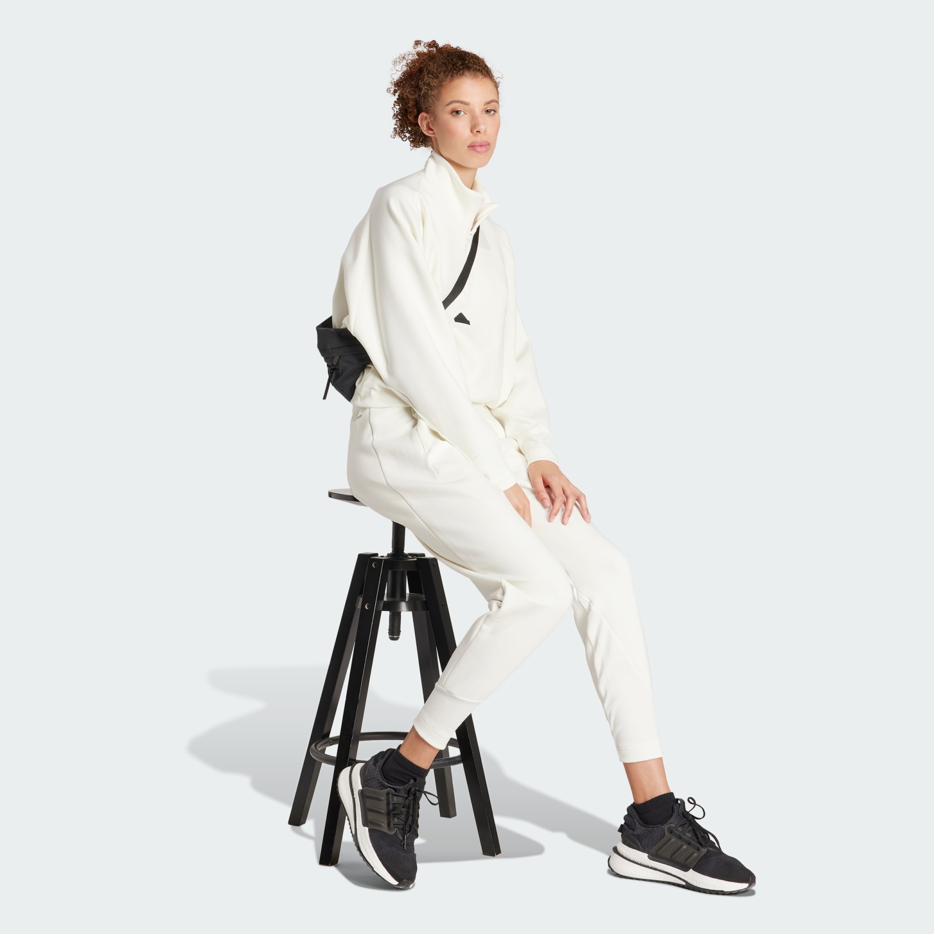Women's Clothing - Z.N.E. Quarter-Zip Track Jacket - White 
