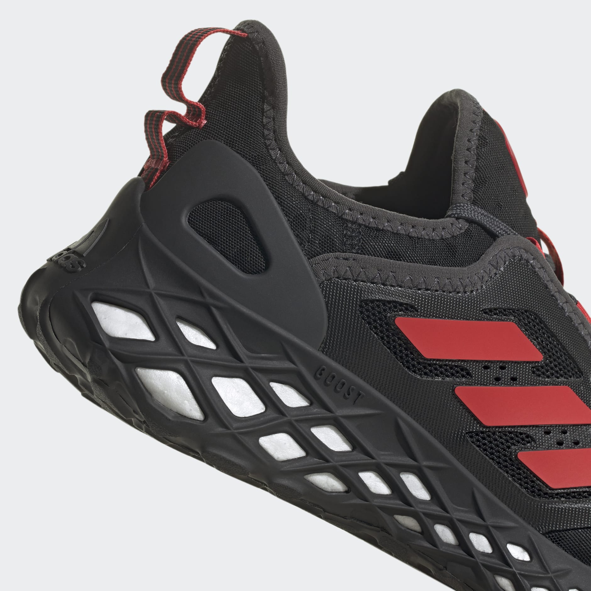 Adidas boost best sale black and red