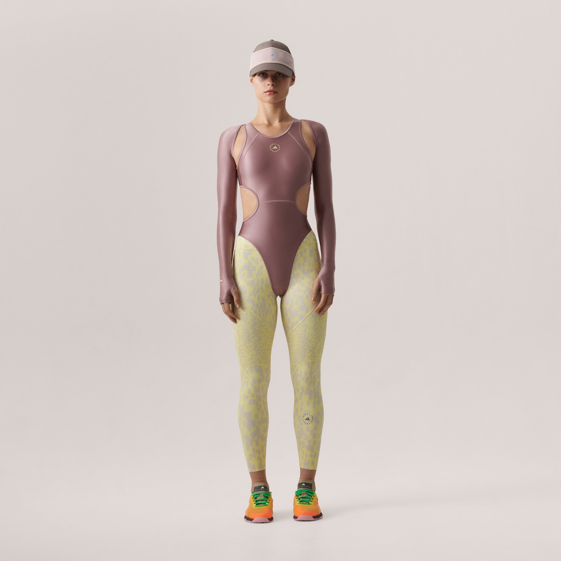 Women's Clothing - adidas by Stella McCartney TruePurpose Optime Training  Printed 7/8 Leggings - Yellow