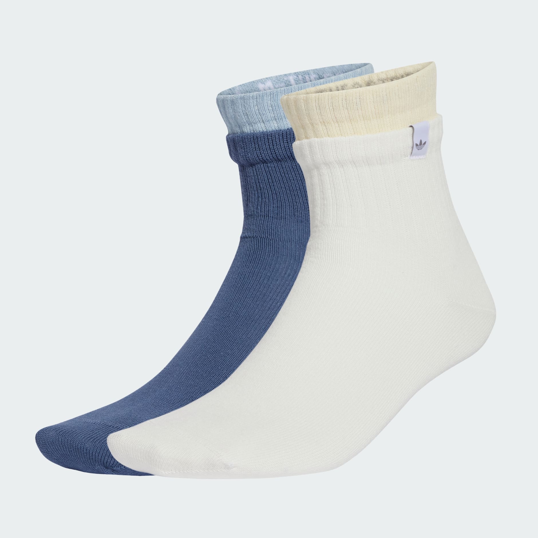 Two-Layer Mid Ankle Socks 2 Pairs