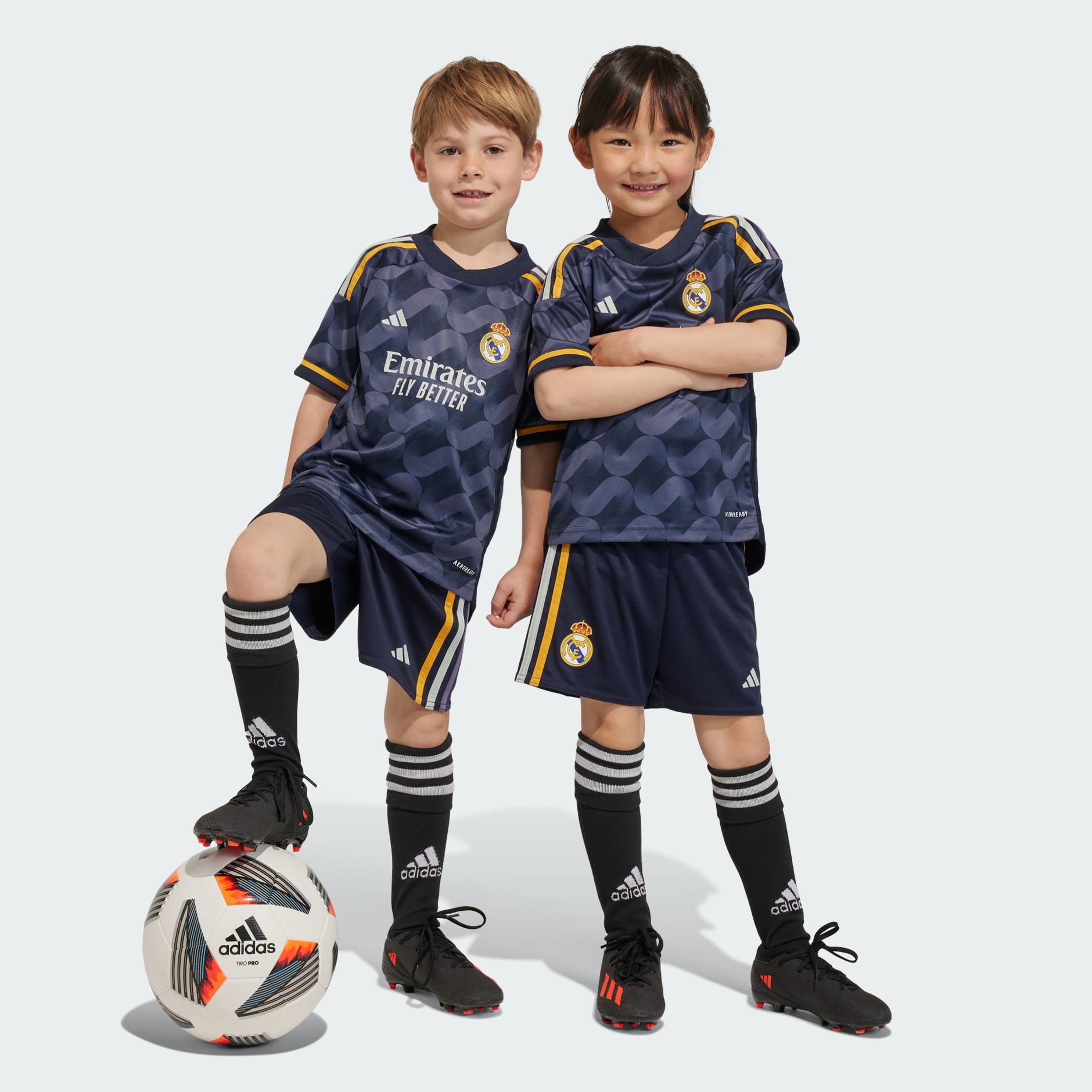 Kids Clothing - Real Madrid 23/24 Away Mini Kit - Blue