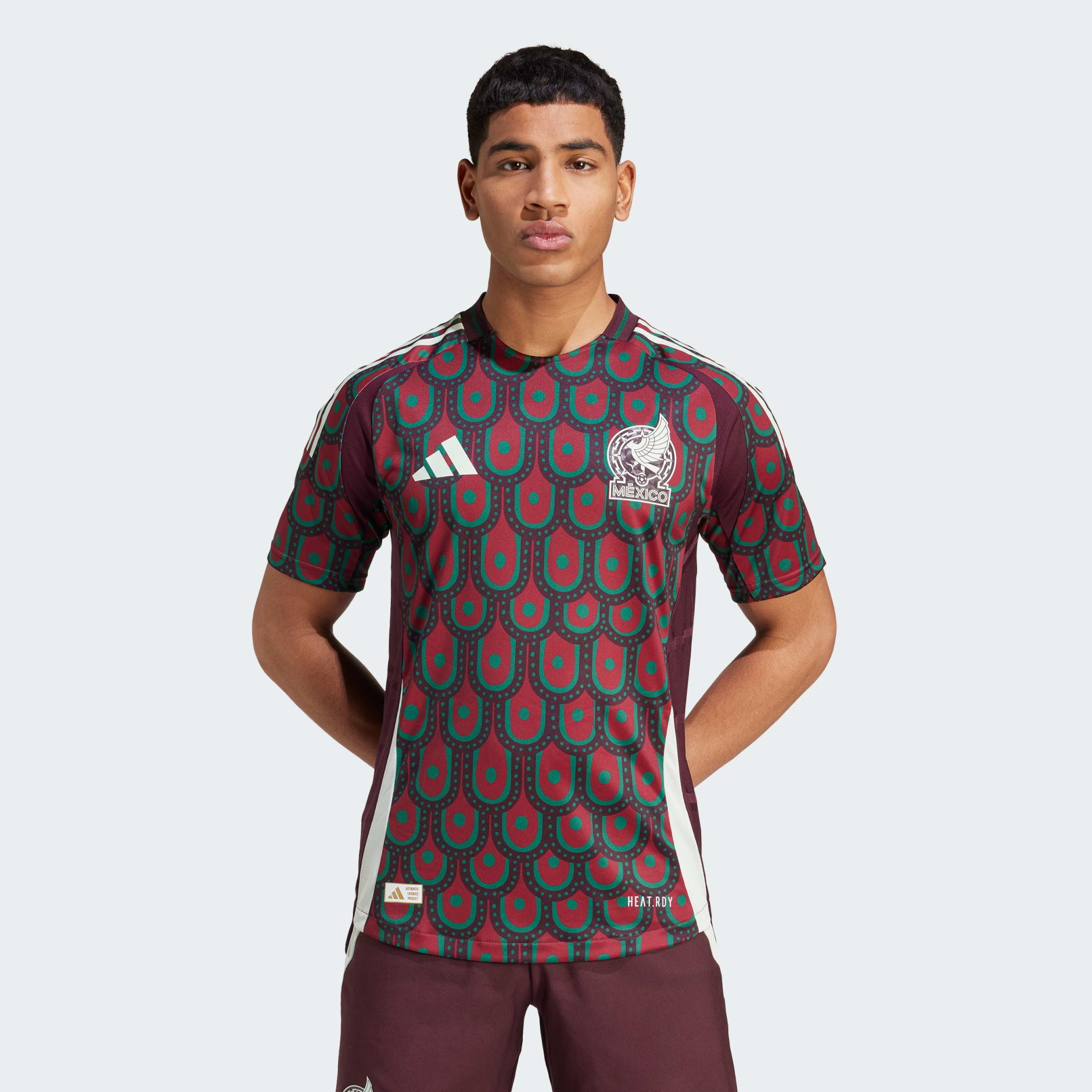 Men's Clothing - Mexico 2024 Home Authentic Jersey - Multicolour 