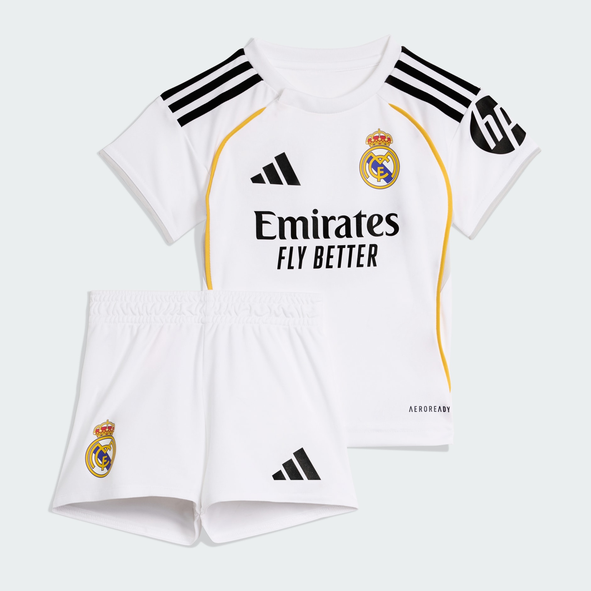 Echipament Real Madrid 25/26 pentru meciurile de acasă, pentru bebeluși