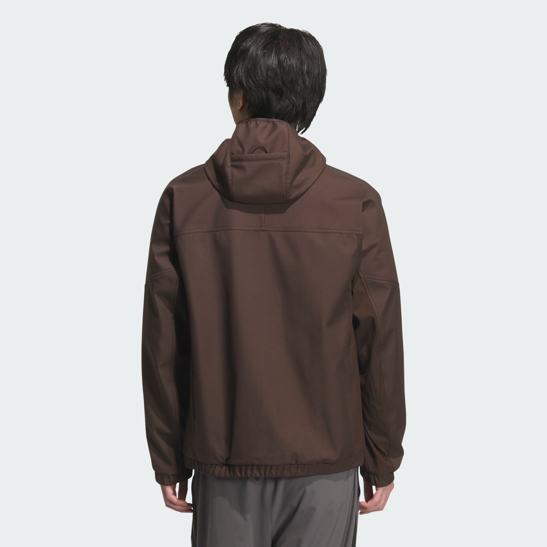 3STRIPES REGULAR FIT BONDED FLEECE HOODED WIND JACKET