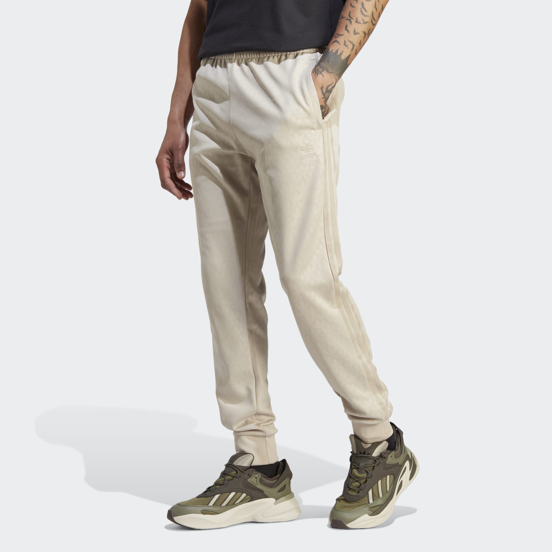 Adidas beige shop track pants