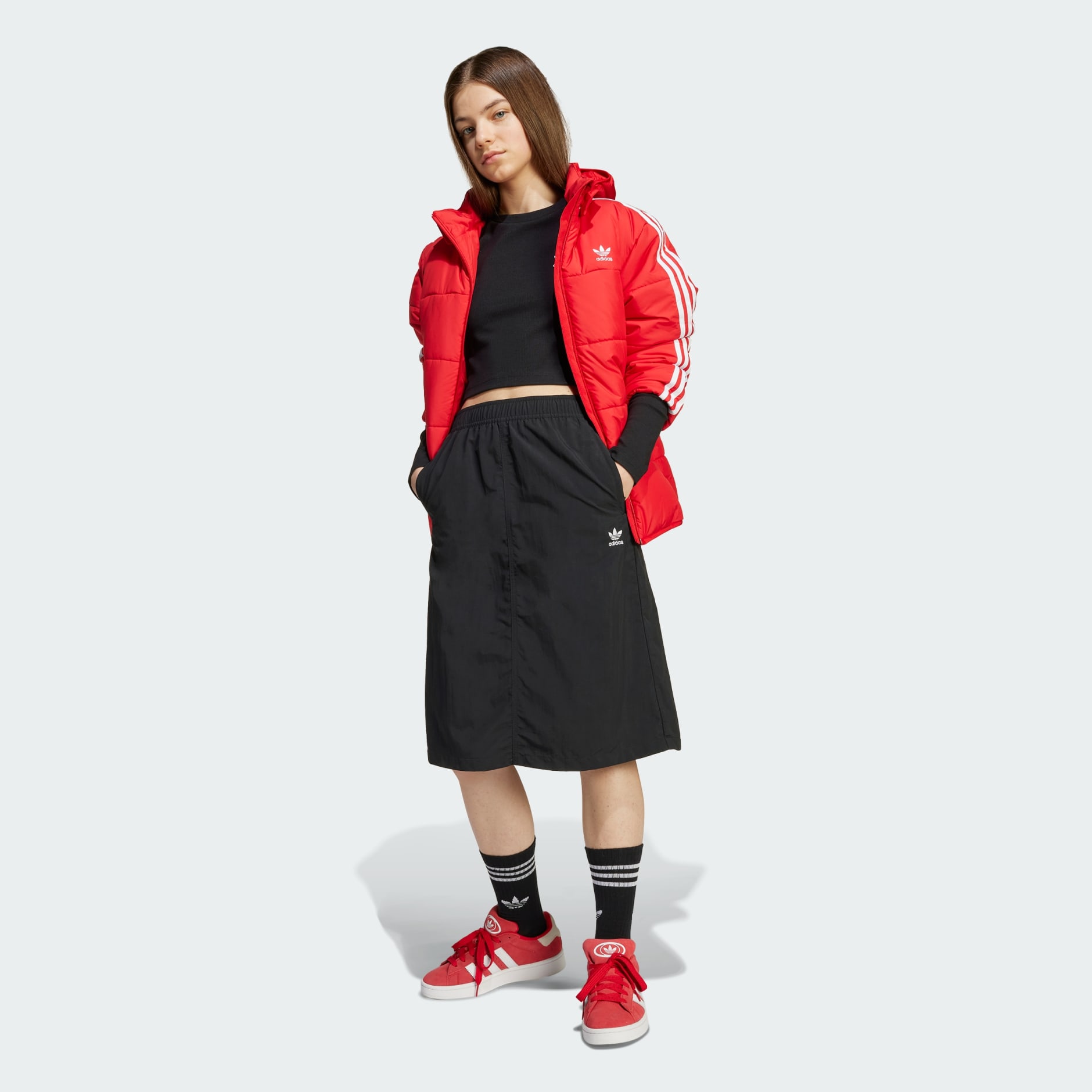 Clothing - Woven Midi Skirt Kids - Black | adidas South Africa
