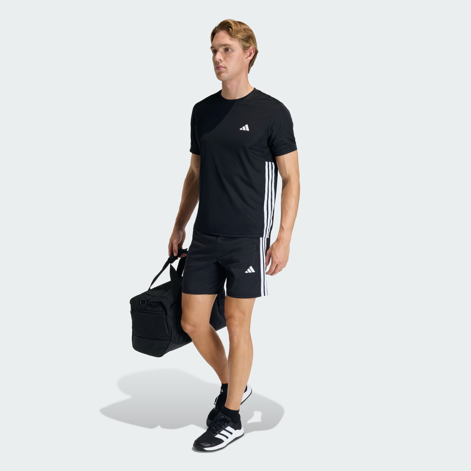 WORKOUT ESSENTIALS BASE 3-STRIPES T-SHIRT