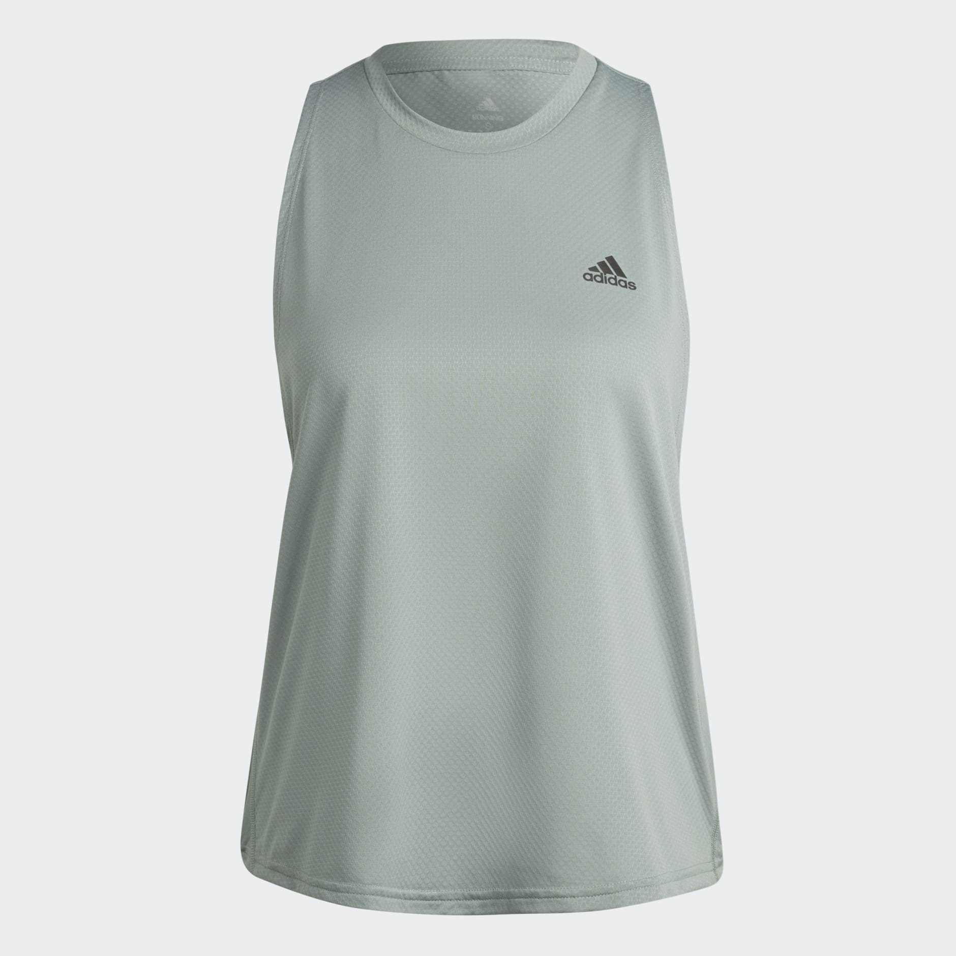 Clothing - RUN ICONS 3 BAR TANK TOP - Green | adidas South Africa