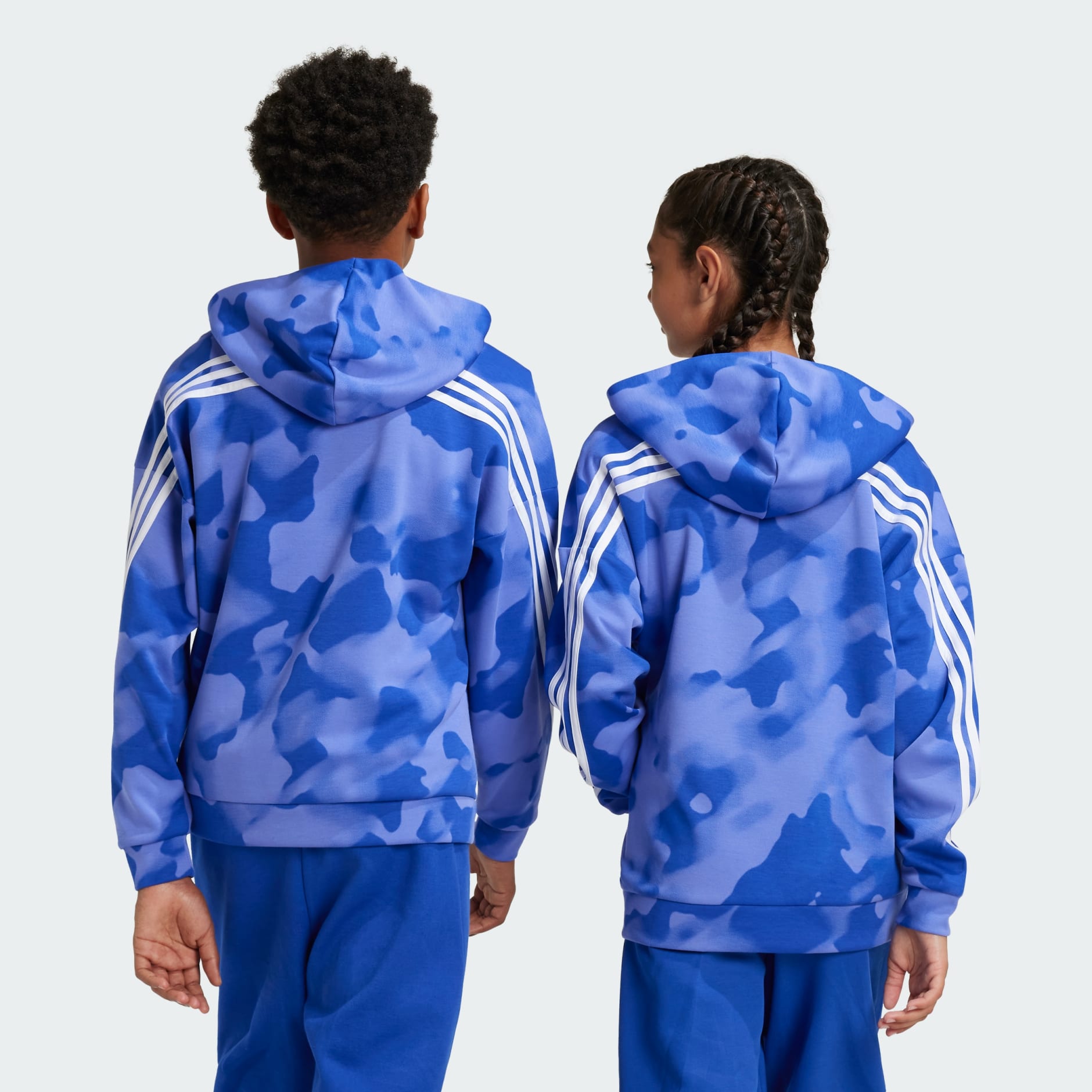 Clothing Future Icons Camo Printed Hoodie Kids Blue adidas South Africa