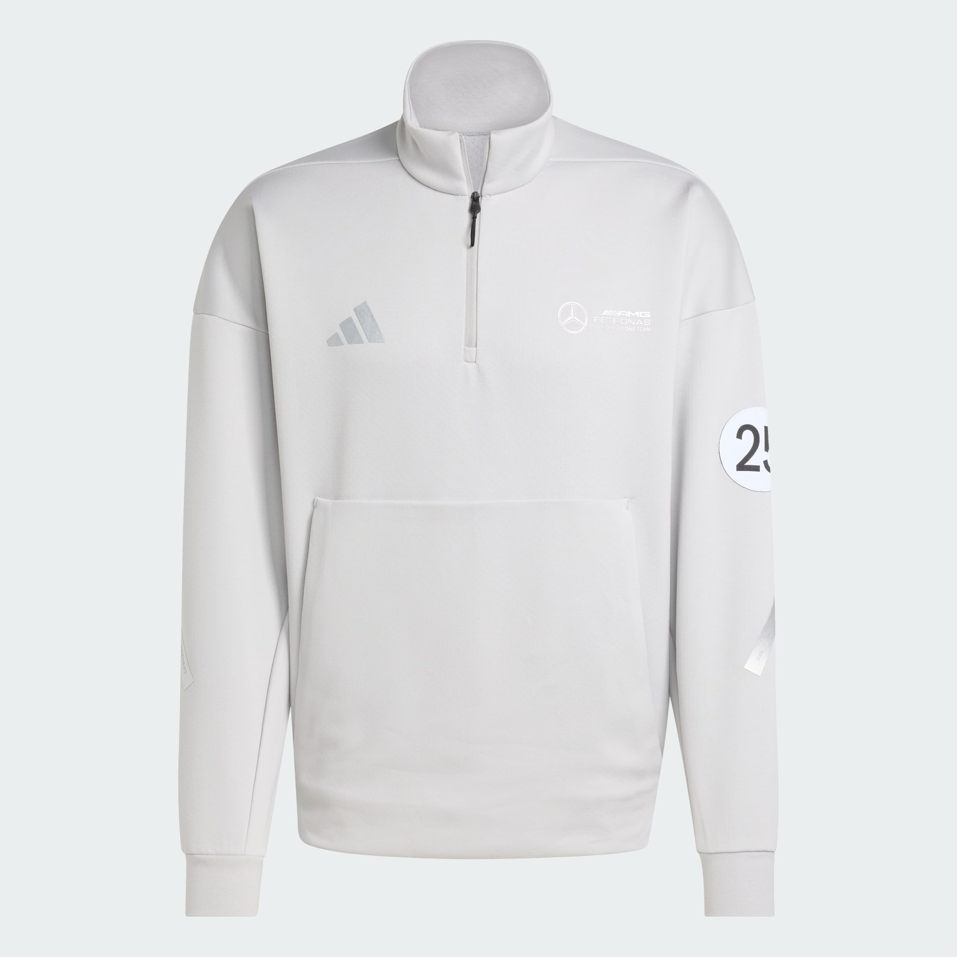 Hanorac Mercedes - AMG Petronas Formula One Team Silver Arrows cu fermoar 1/2