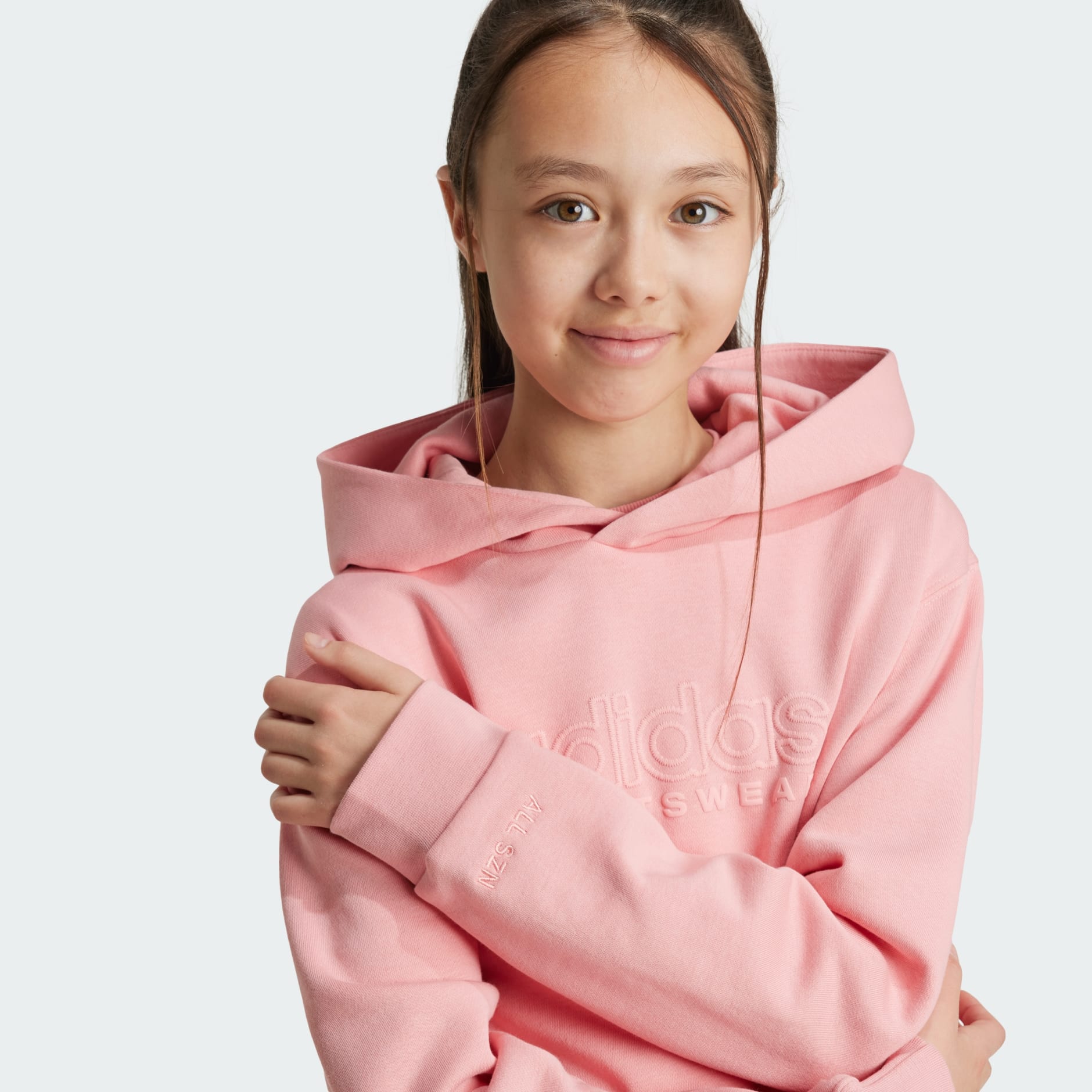 Adidas hoodie baby pink best sale