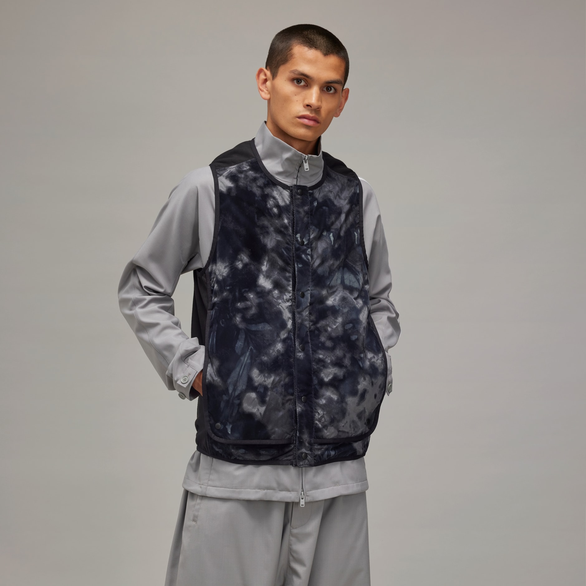 Y-3 Allover Print Nylon Shell Crew Vest - Multicolor