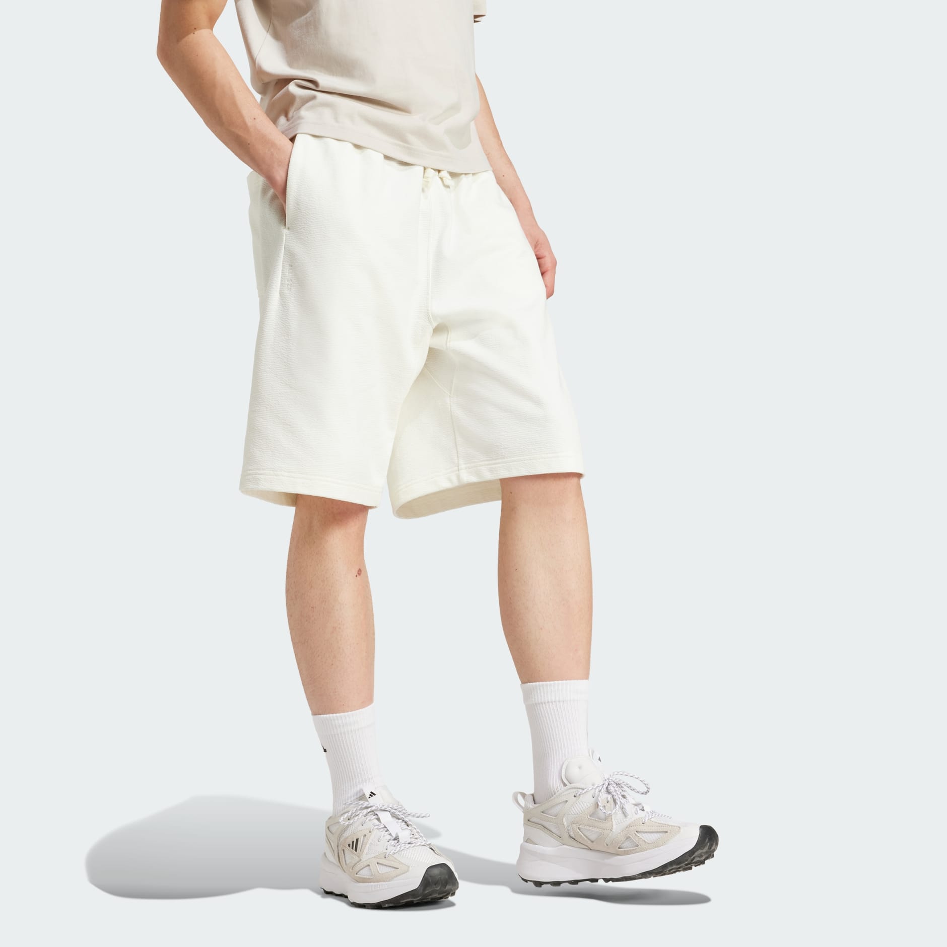 【Adidas コリア】 Elevated ALL SZN Cloud Jersey Shorts Clothing - Elevated ALL SZN Cloud Jersey Shorts - White