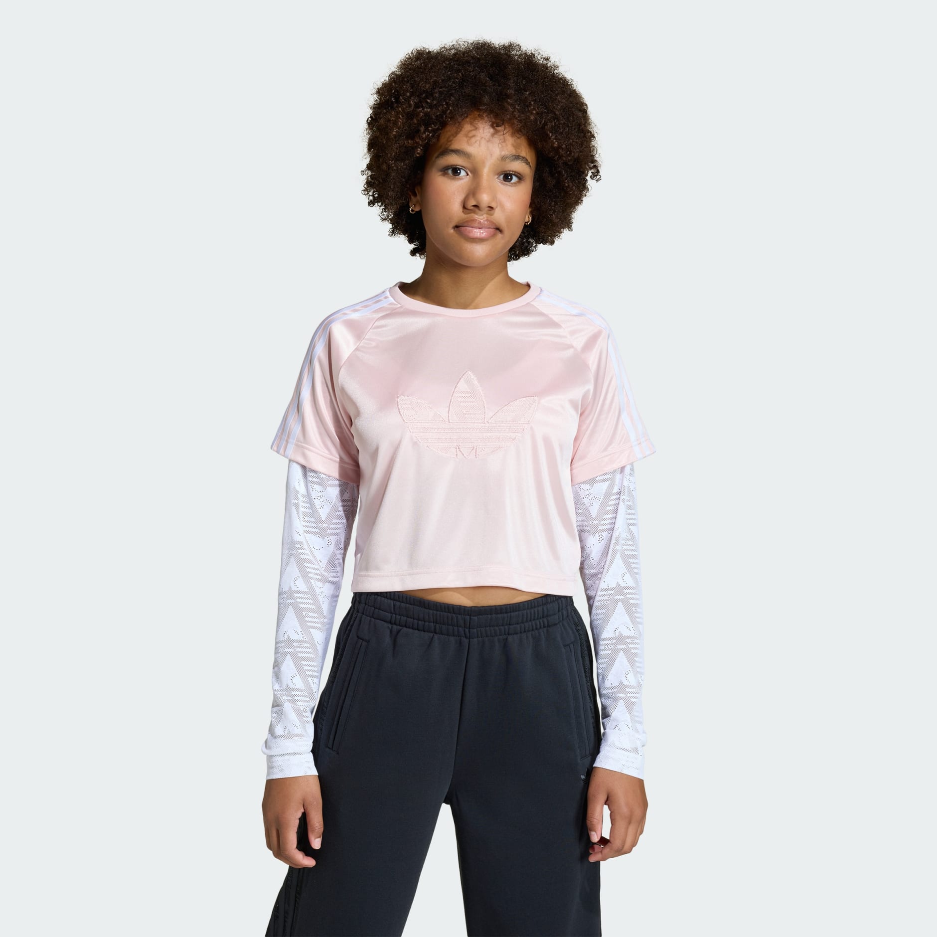 LOOSE 2IN1 LACE LONGSLEEVE T-Shirt