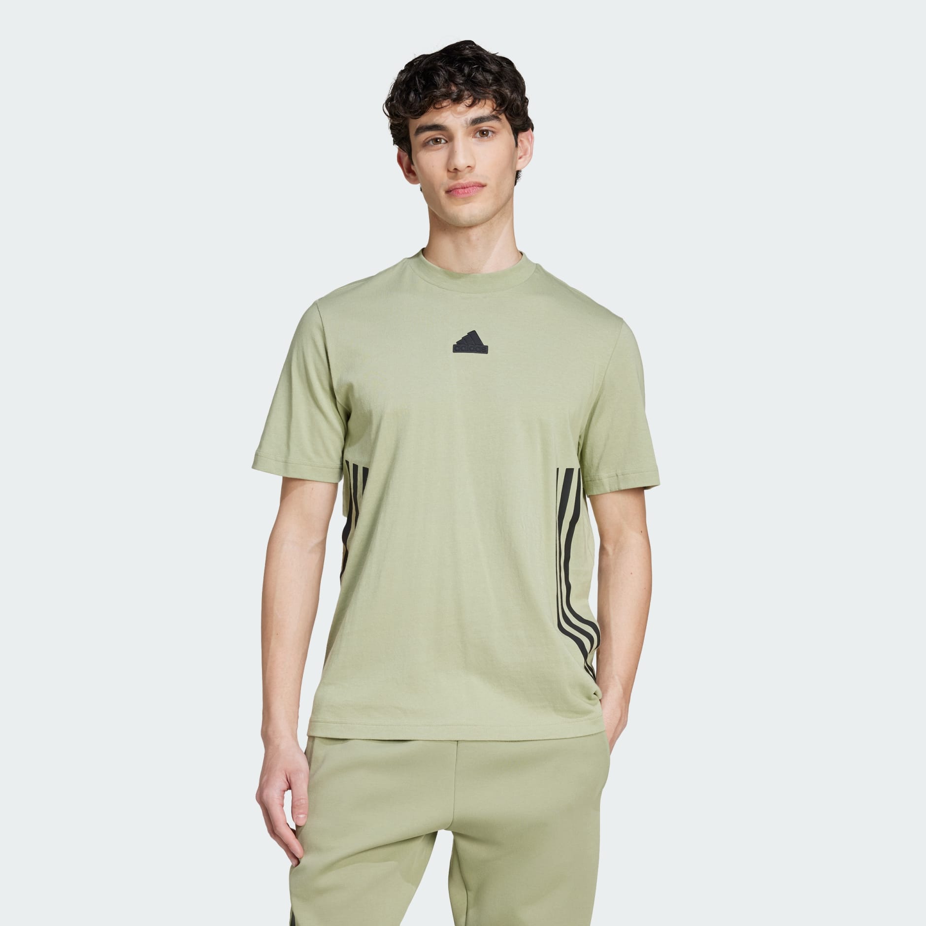 adidas Future Icons 3-Stripes Tee - Green | adidas UAE