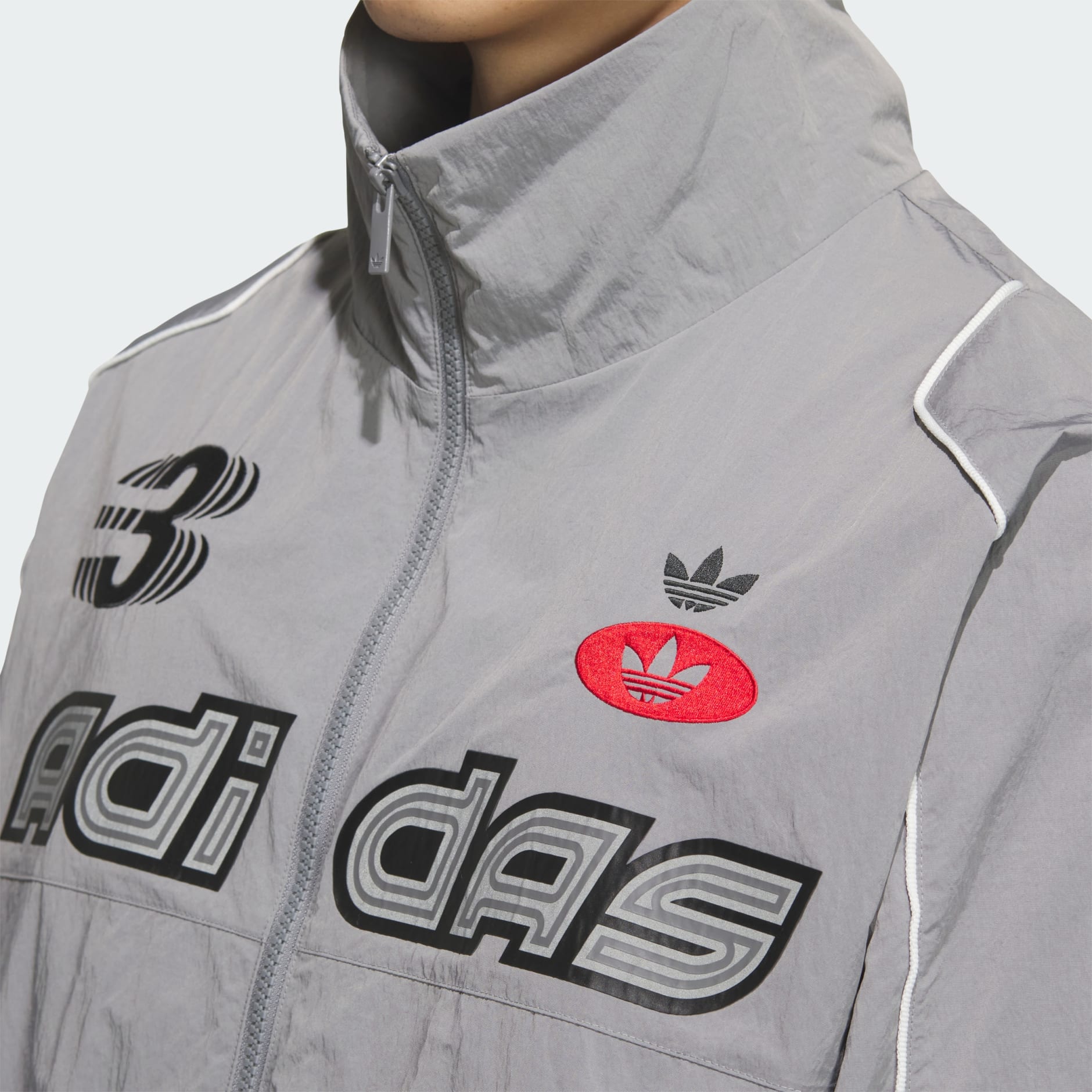 Racing V-Day Woven Jacket - Grey | adidas Hong Kong
