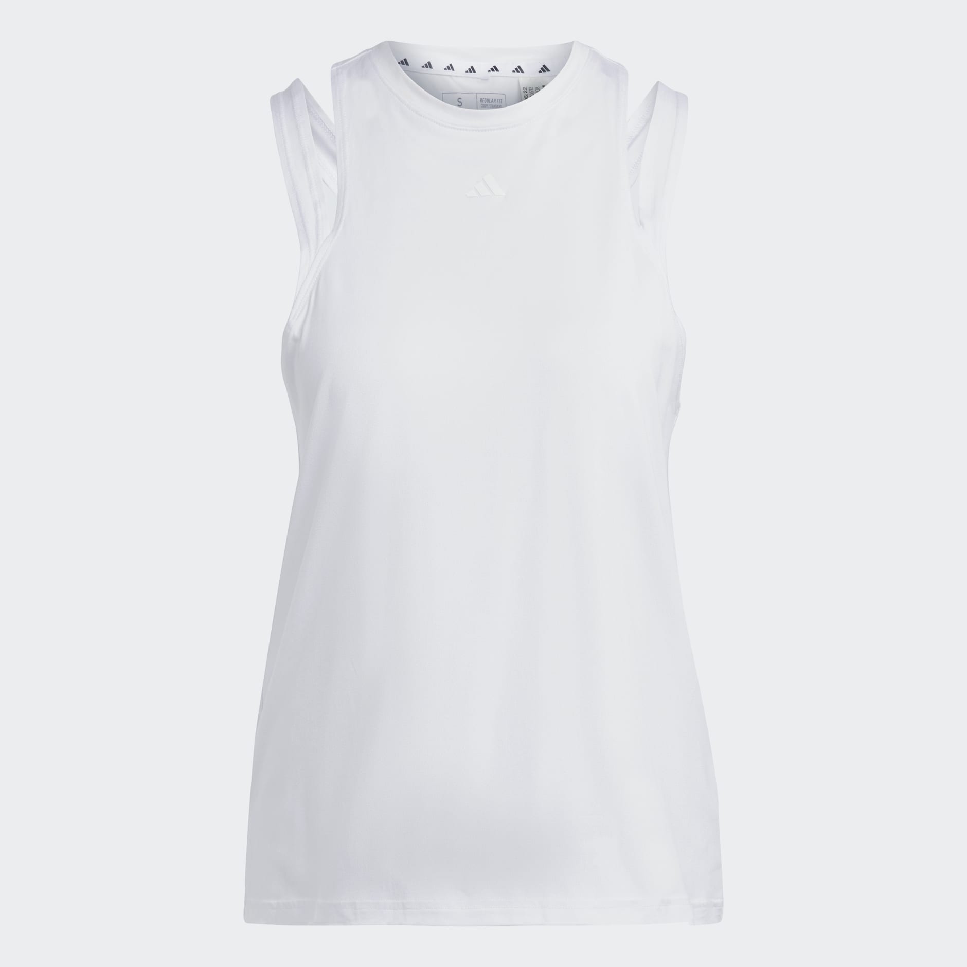 All products - AEROREADY Train Essentials 3 Bar Logo Tank Top - White ...