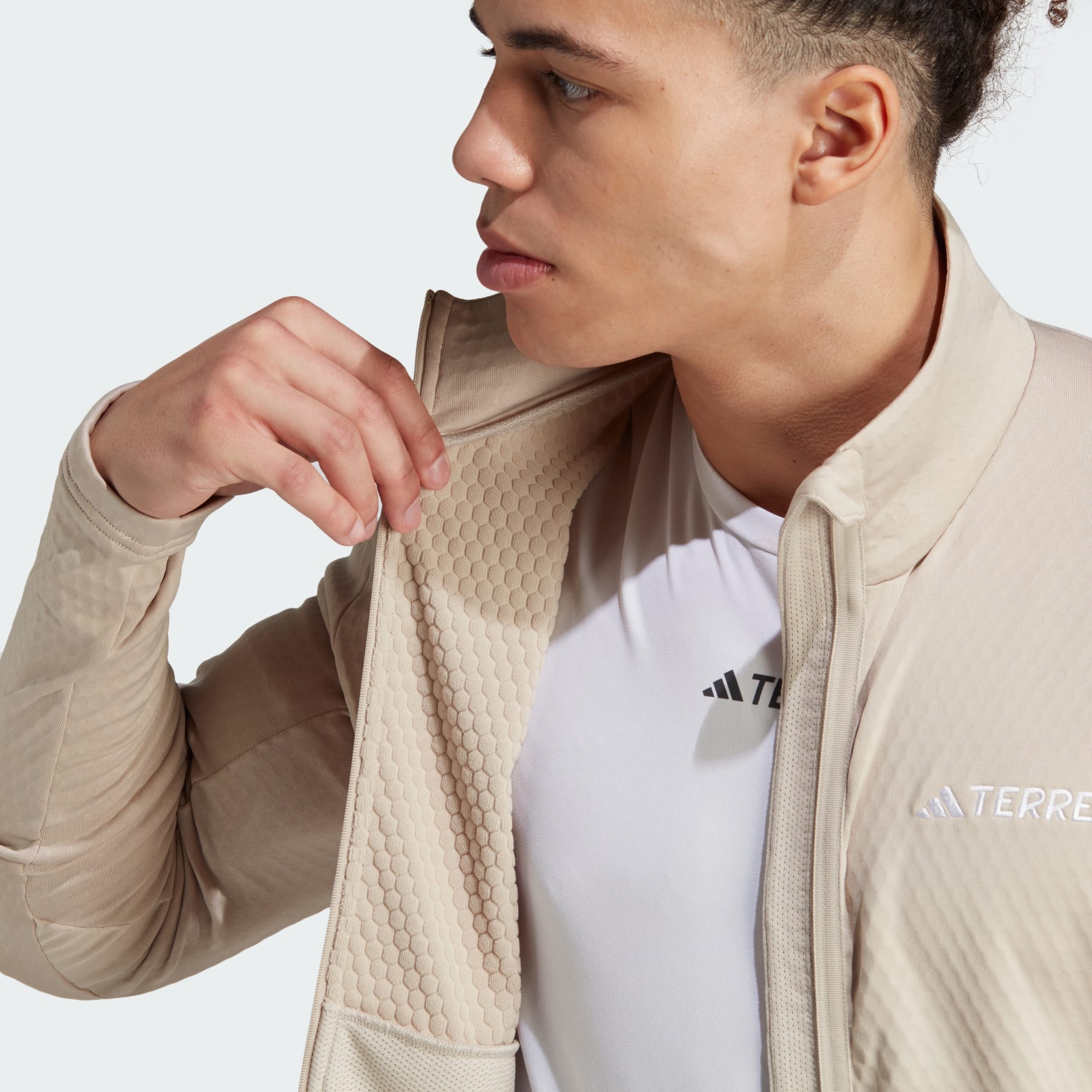 adidas | Jacket adidas Terrex Beige - GH Light Full-Zip Multi Fleece