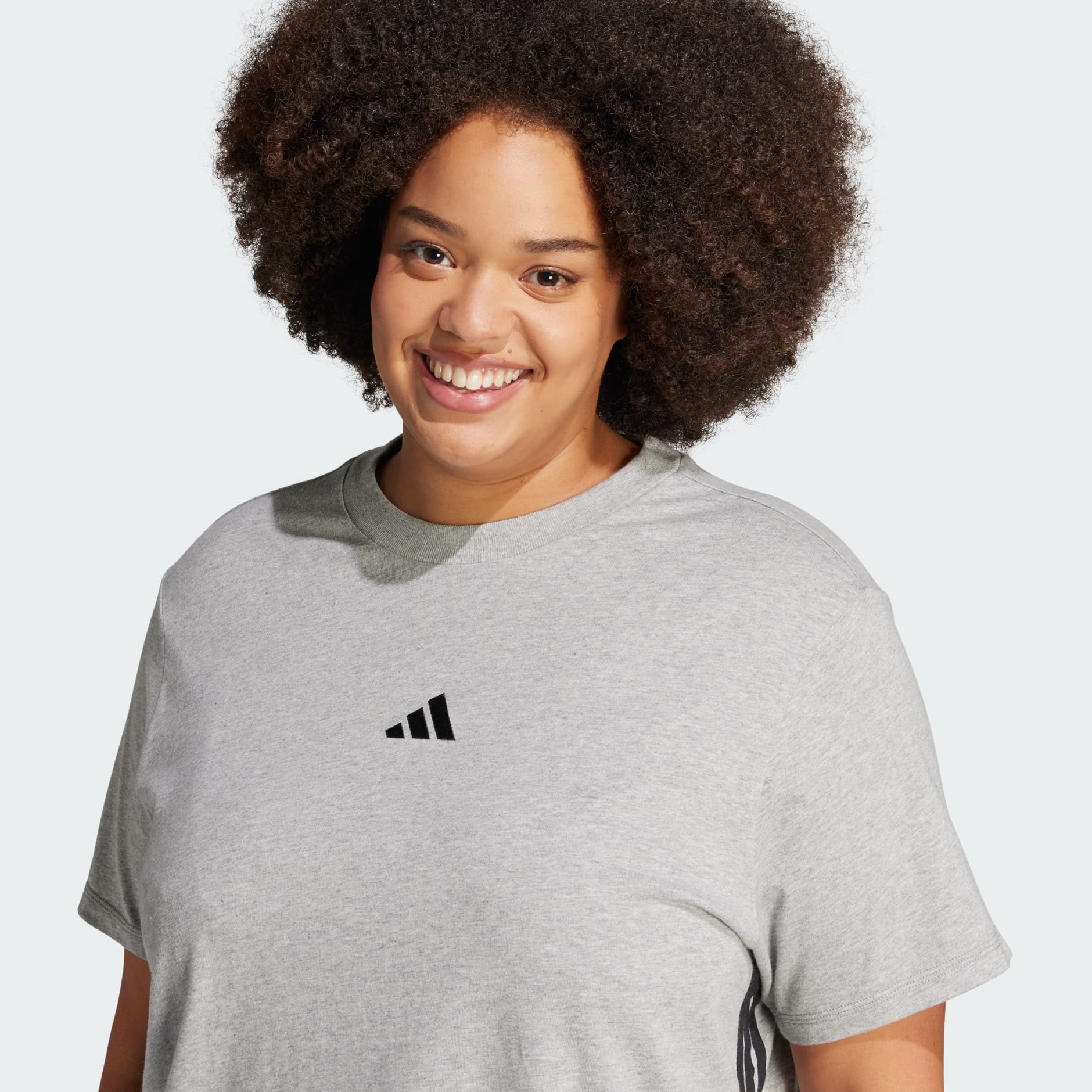 Tricou Essentials de bumbac cu 3 dungi (mărime mare)