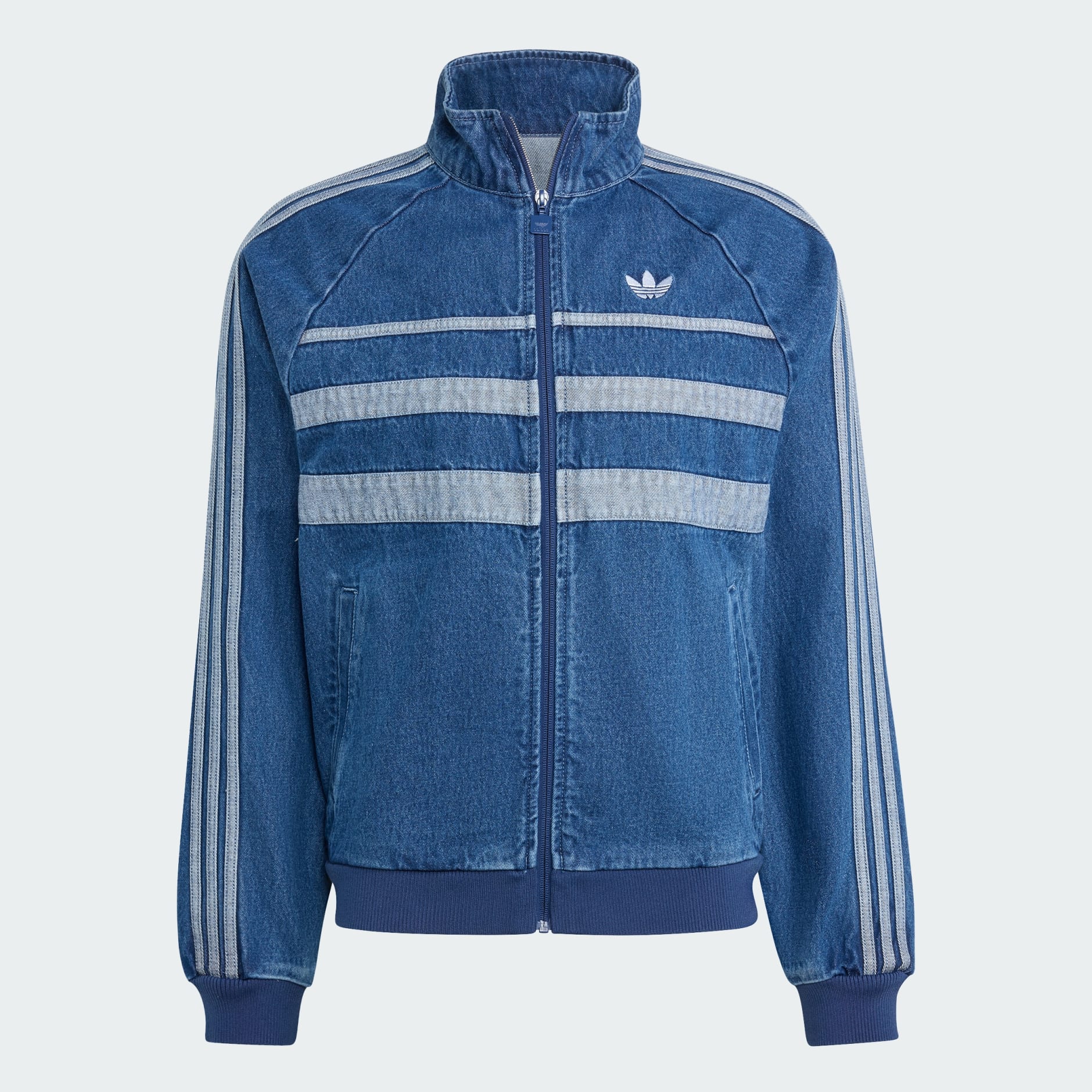 adidas originals TRACK DENIM SWEAT スウェット adidas Originals sweatshirt Oversized Zip Off Tracktop