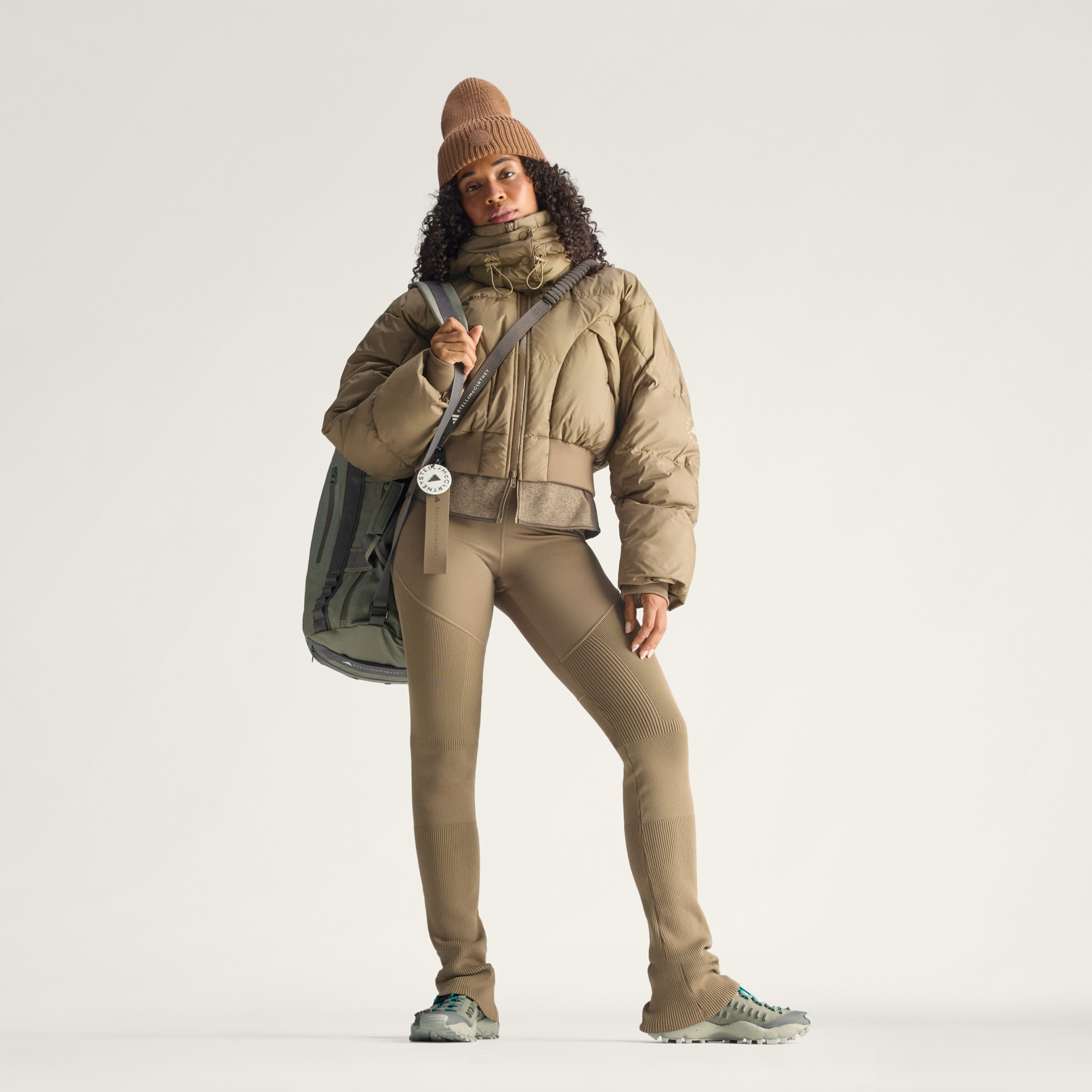 Hlače adidas By Stella McCartney Knit Mix