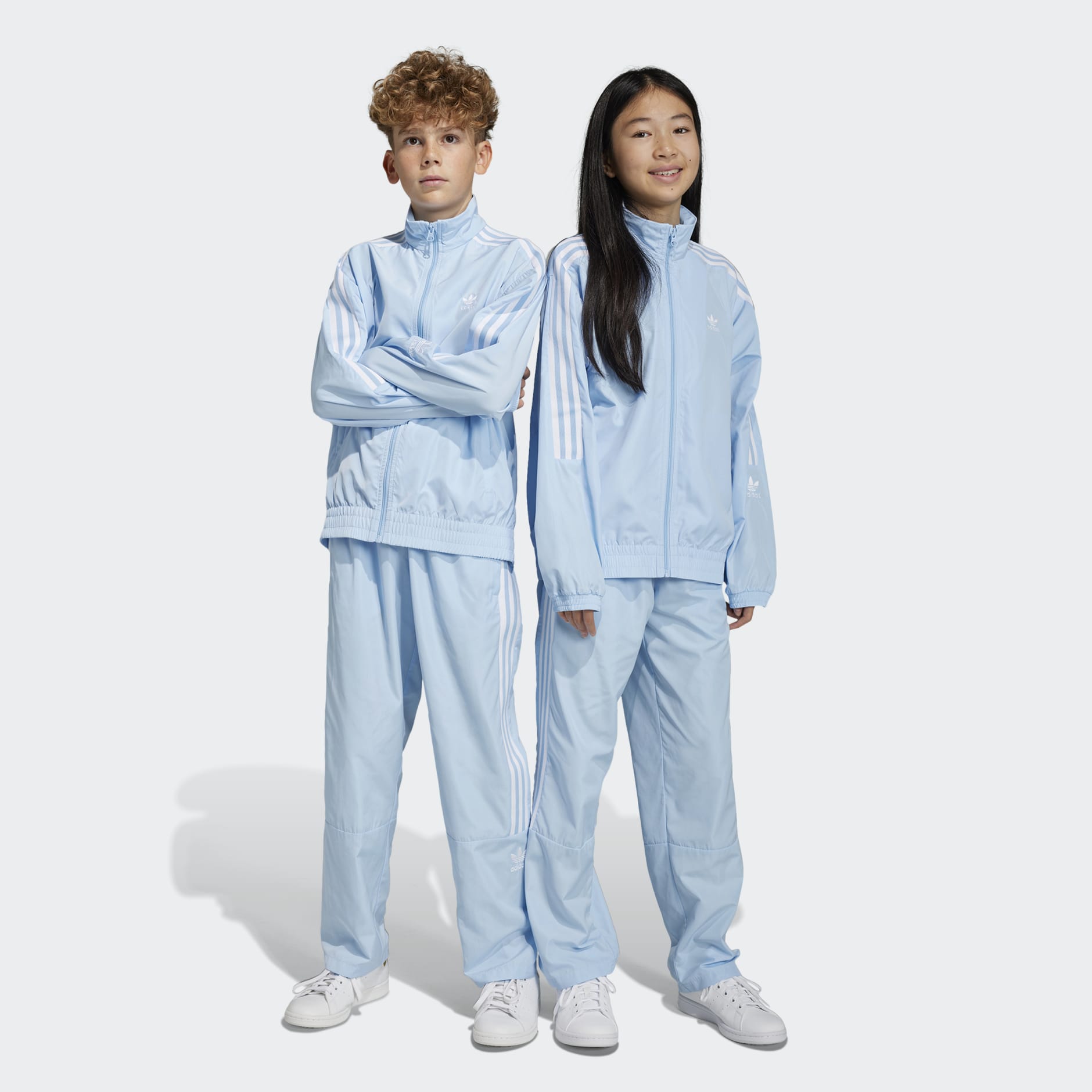 Adidas baby blue track hot sale pants