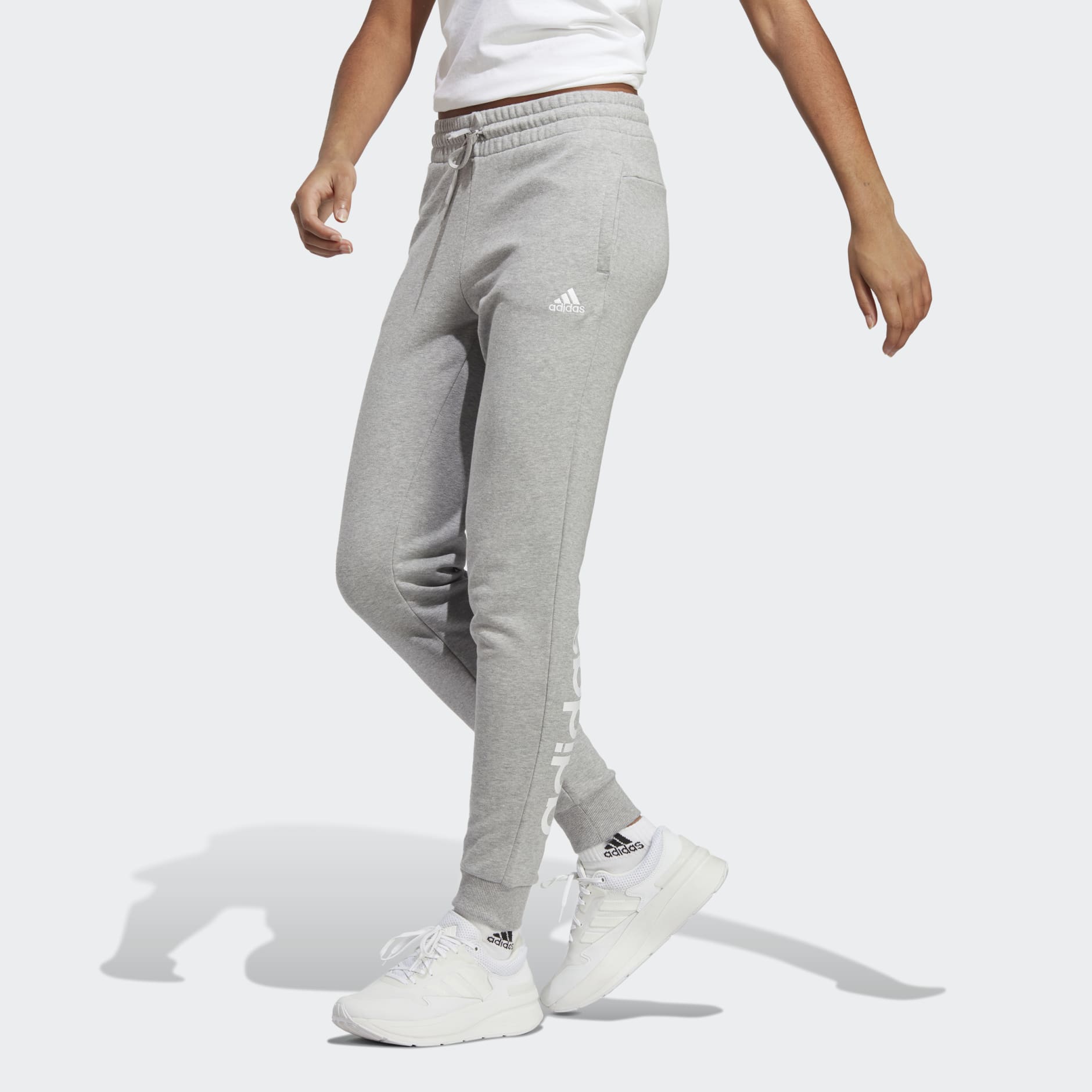 adidas Women's Essentials Linear Tights Dark Grey - XS